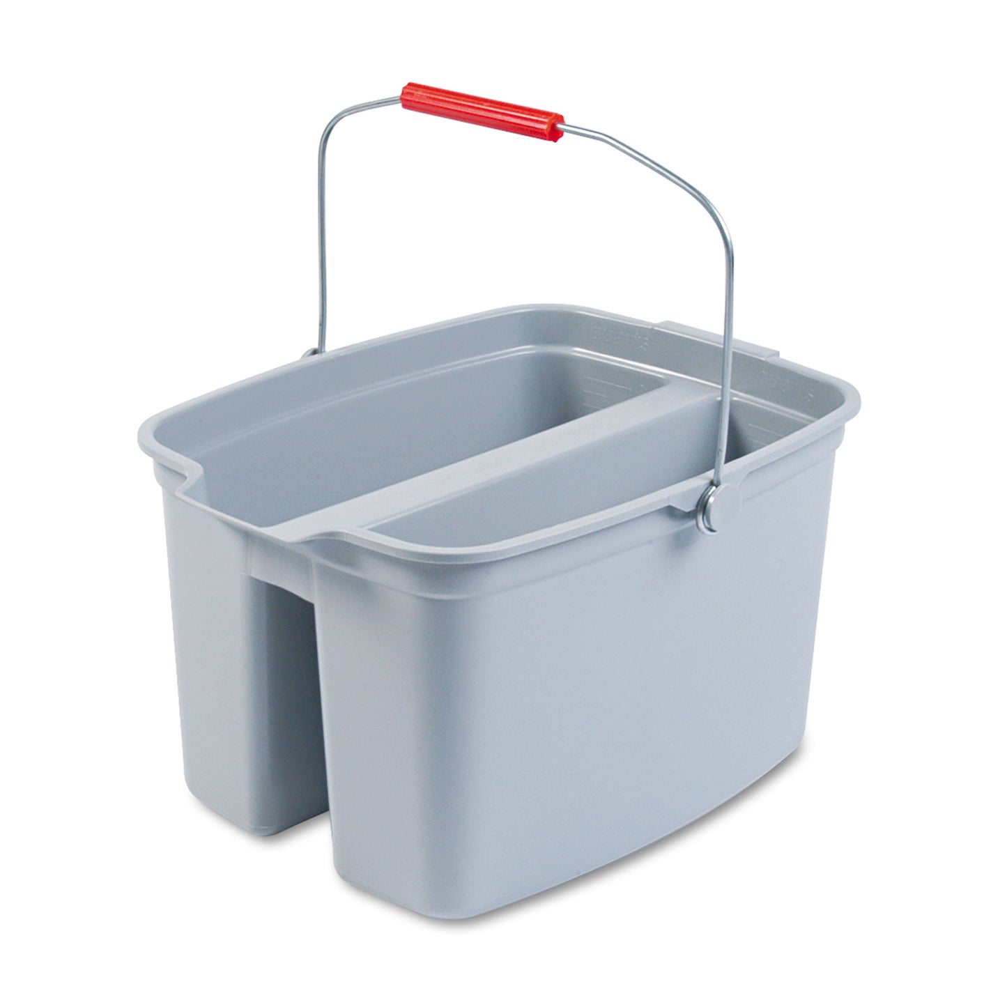 Double Utility Pail, 19 qt, Plastic, Gray