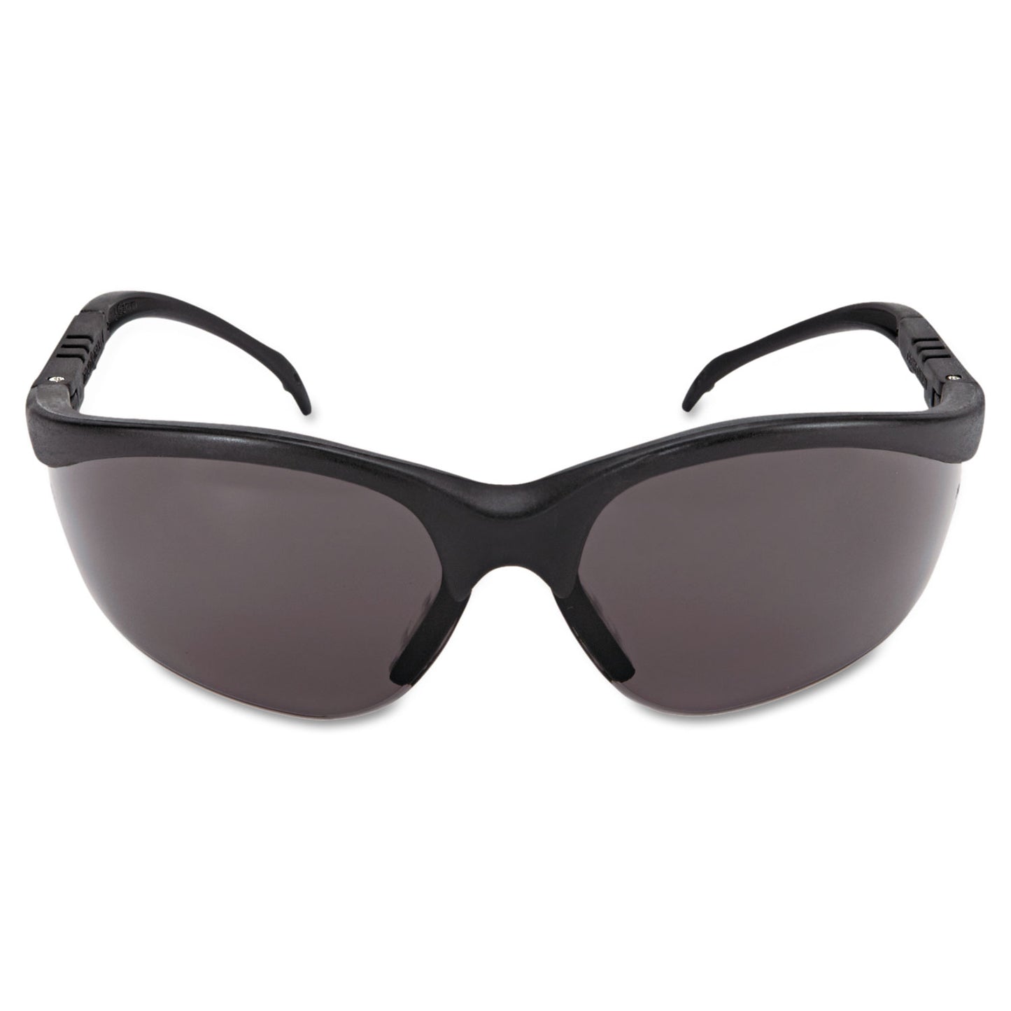 Klondike Safety Glasses, Matte Black Half Frame, Gray Dual Lens