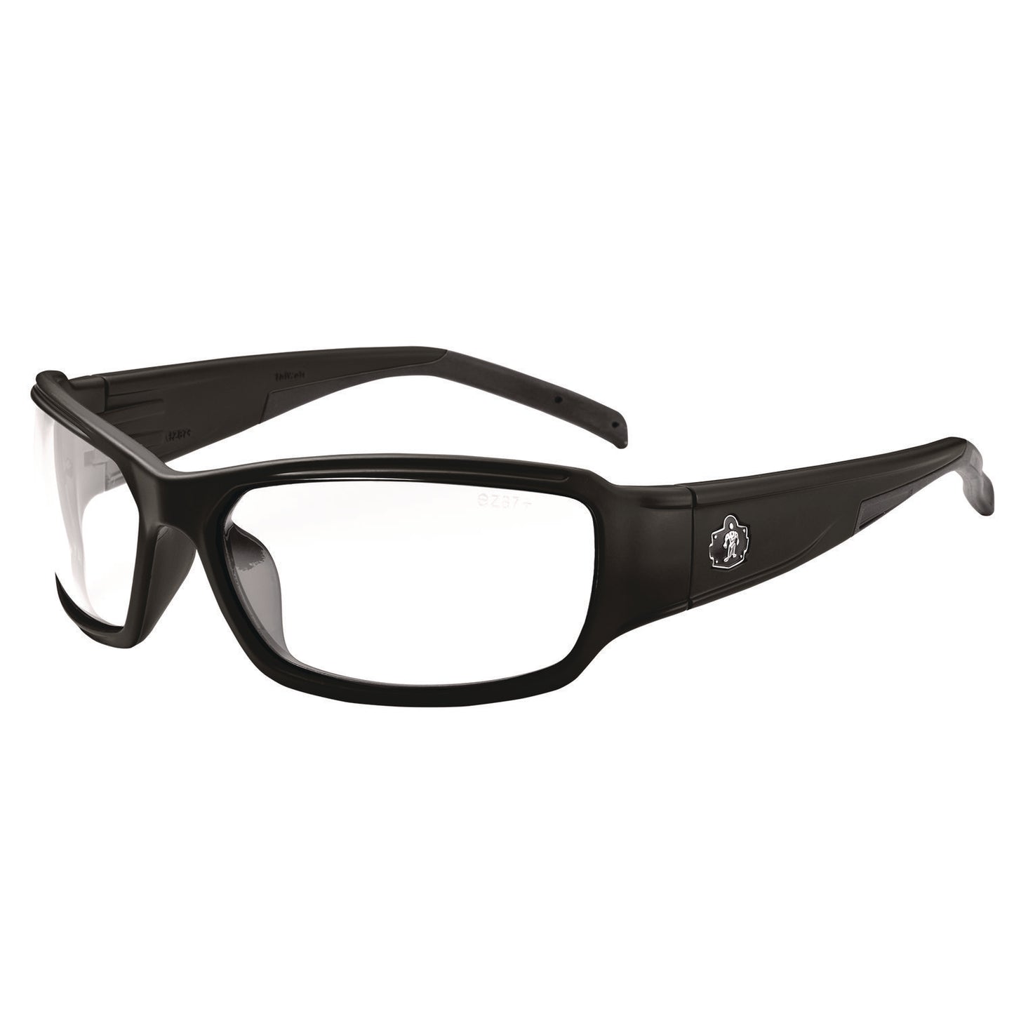 Skullerz THOR Anti-Scratch Enhanced Anti-Fog Safety Glasses, Matte Black Full Frame, Clear Dual Lens