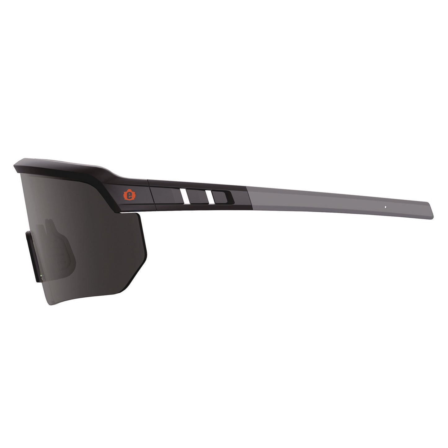 Skullerz AEGIR Safety Glasses, Matte Black Half Frame, Smoke Single Lens