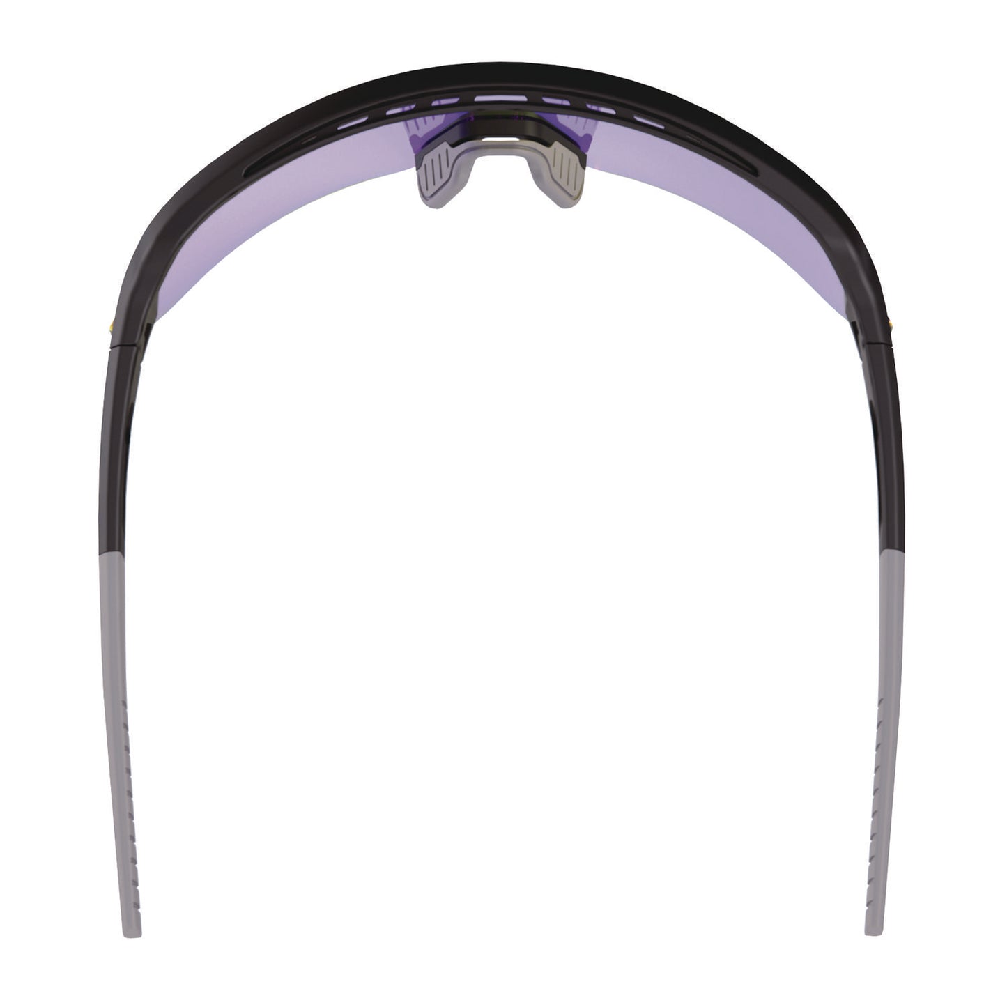 Skullerz AEGIR Safety Glasses, Matte Black Half Frame, Mirrored Blue Single Lens