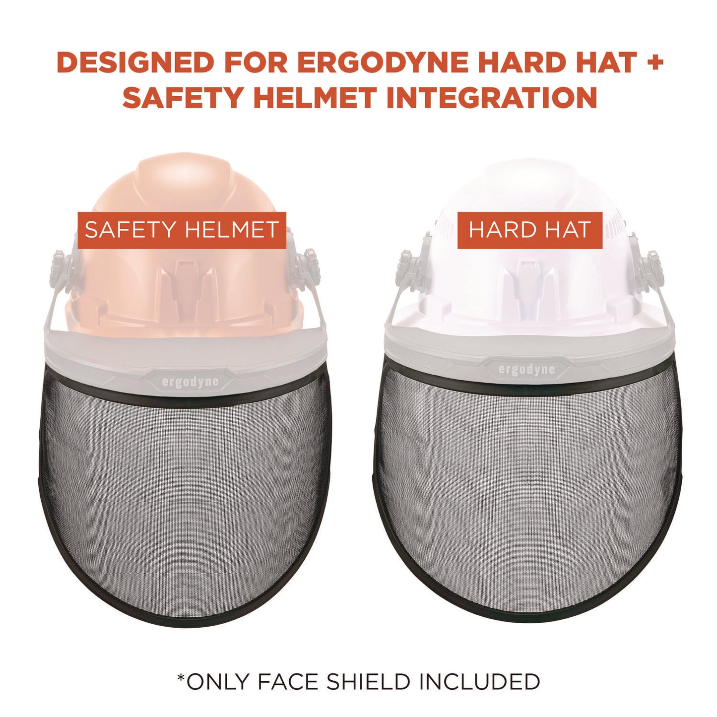 Skullerz 8999 Mesh Face Shield Replacement for Hard Hat and Safety Helmet, Black