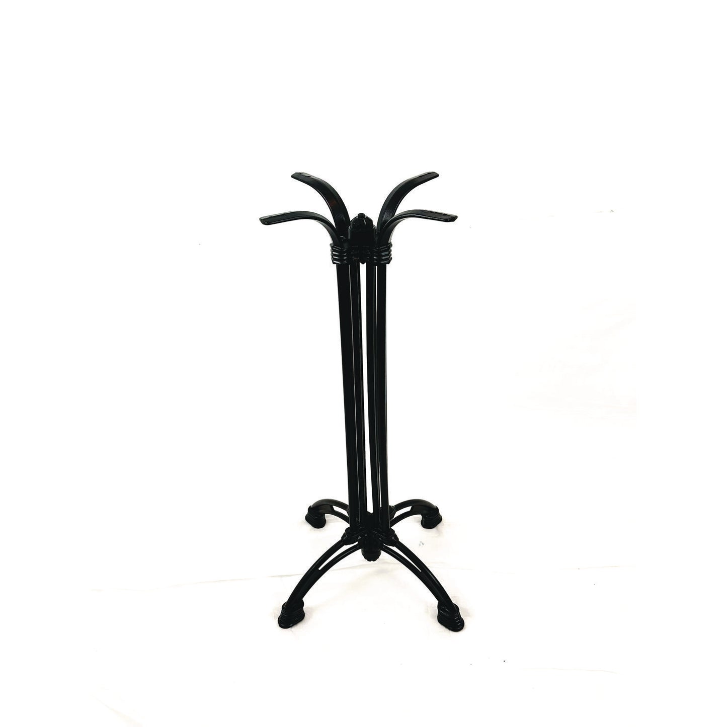Topalit Tables, Round, 24" dia x 44"h, Washington Pine Top, Black Iron Base/Legs