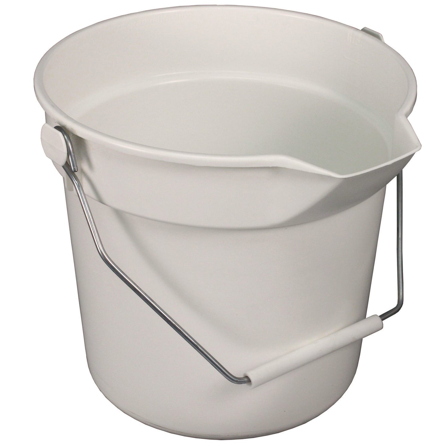Deluxe Heavy-Duty Bucket, Polypropylene, Gray, 10.63" Diameter