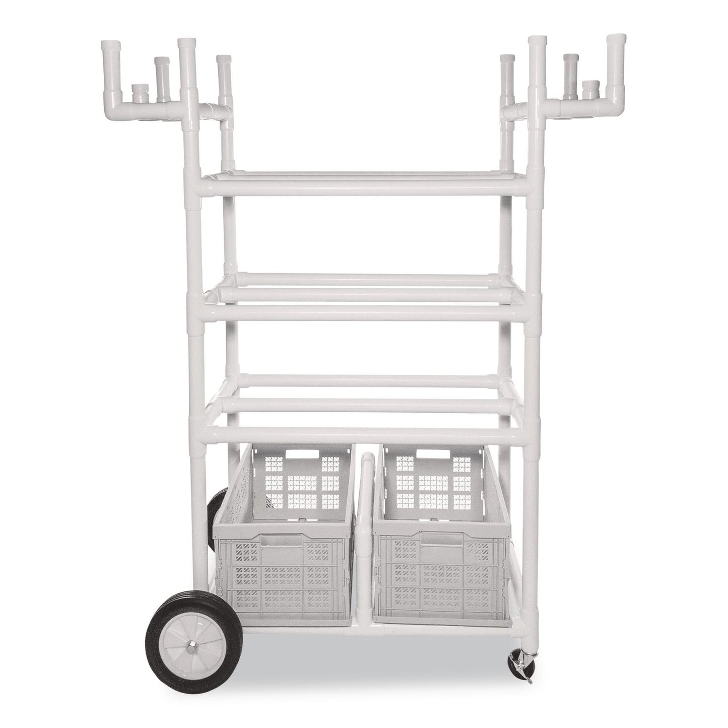 High Impact All-Terrain Heavy-Duty Cart, Plastic, 176 lb Capacity, 19 x 53 x 58, White
