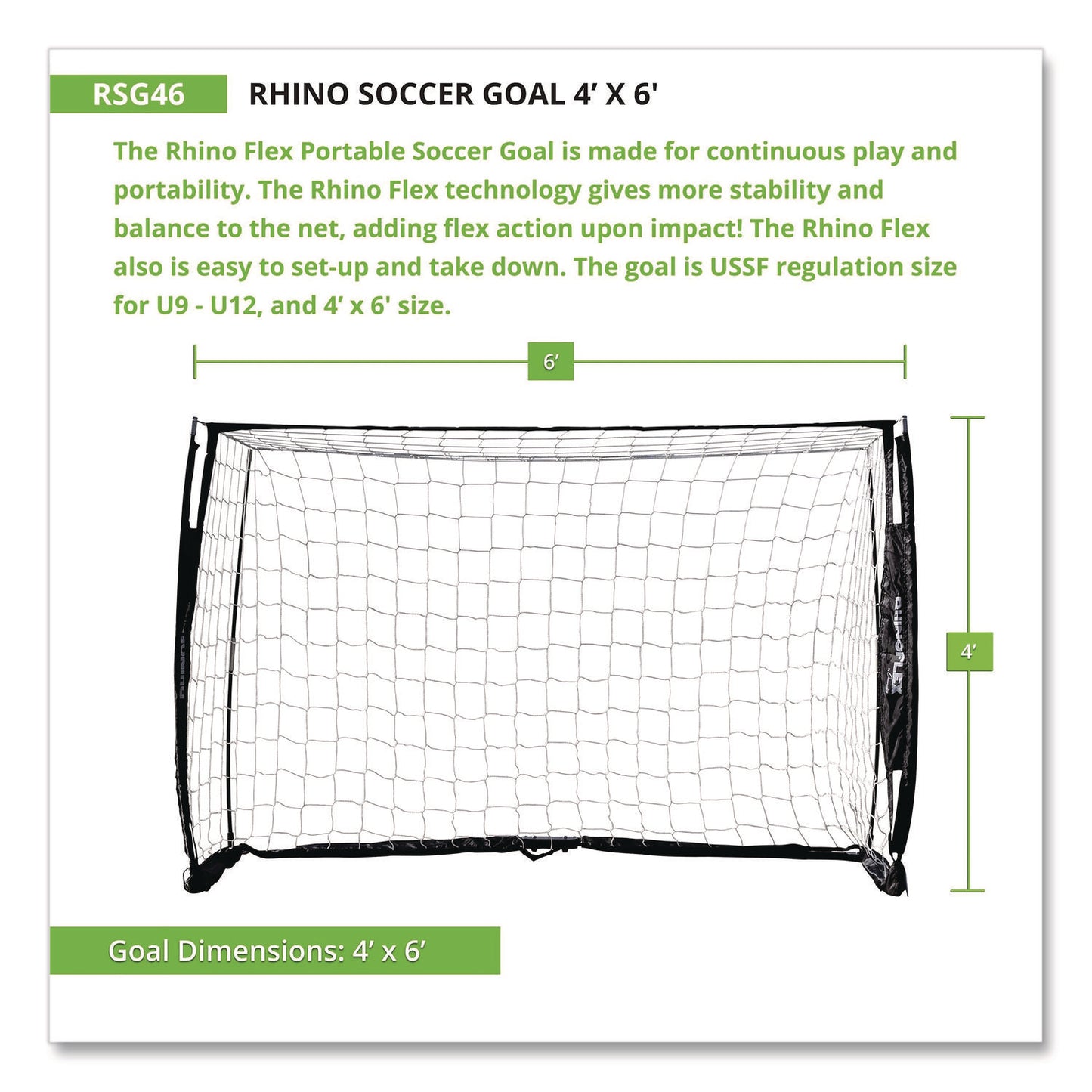 Rhino Soccer Goal, 48" x 72"