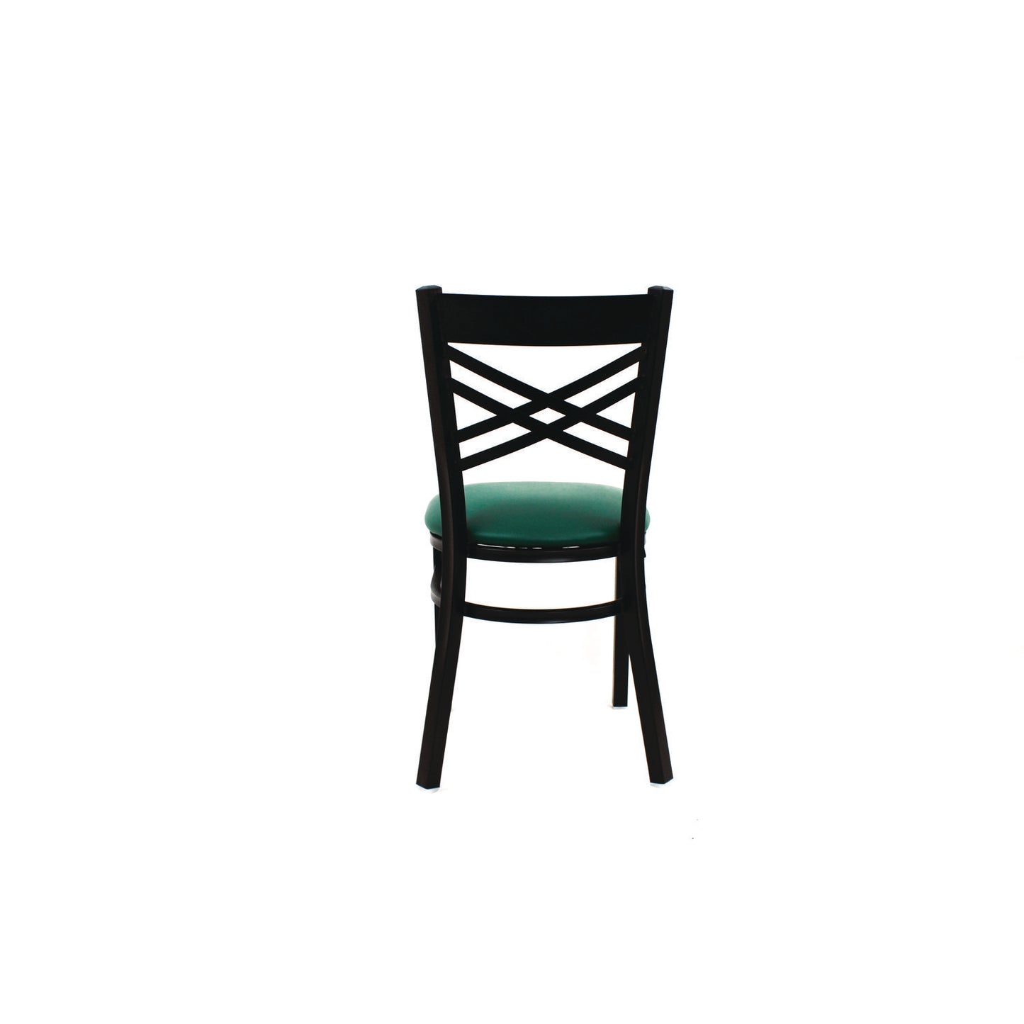 X Series Chair, Supports Up to 300 lb, 18" Seat Height, Green Seat, Black Back, Black Base