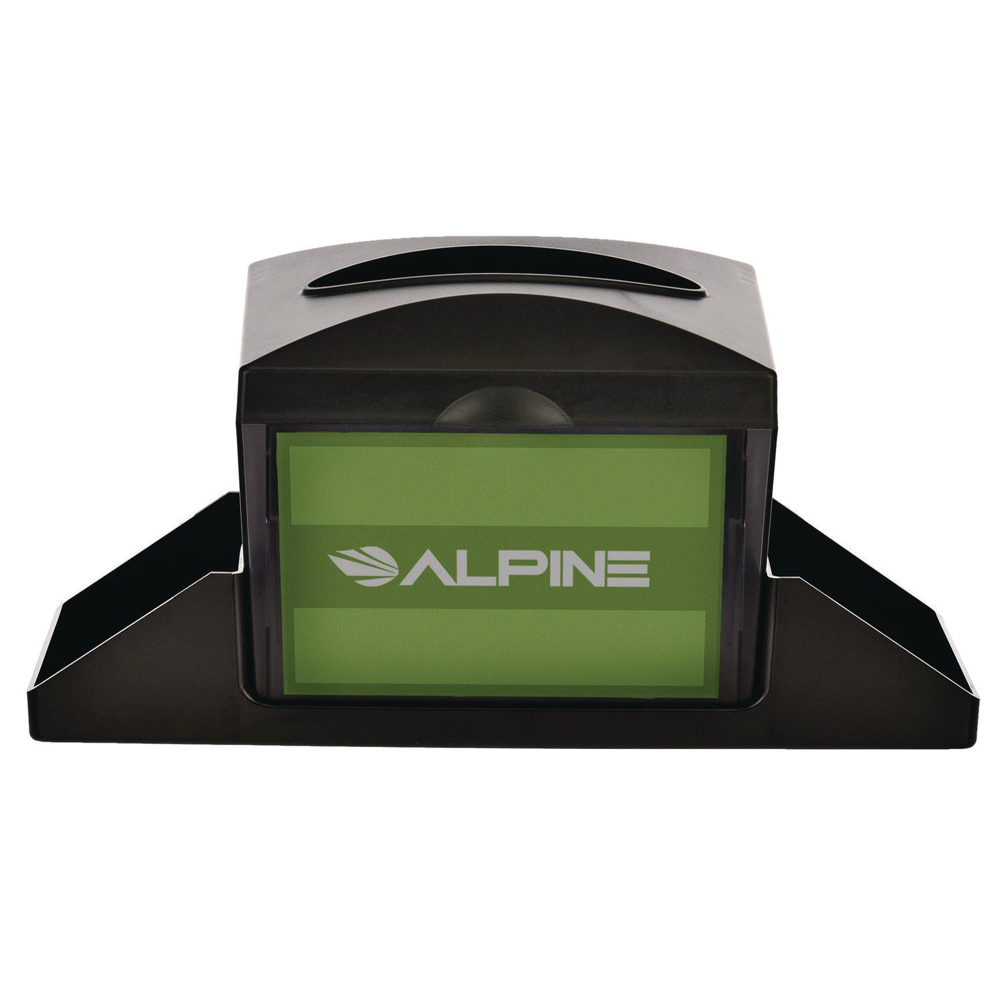 Interfold Table Top Dispenser Napkin Holder with Caddy, 6 x 14.17 x 6.5, Black