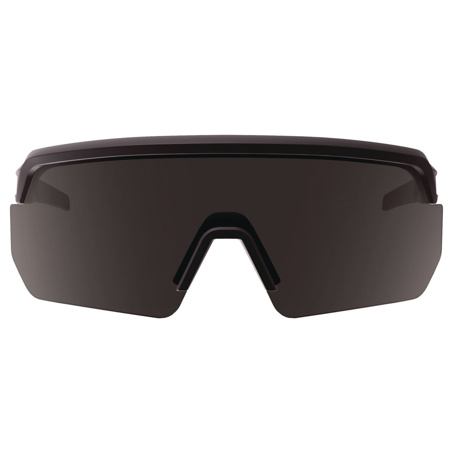 Skullerz AEGIR Anti-Scratch Enhanced Anti-Fog Safety Glasses, Matte Black Half Frame, Polarized Smoke Single Lens