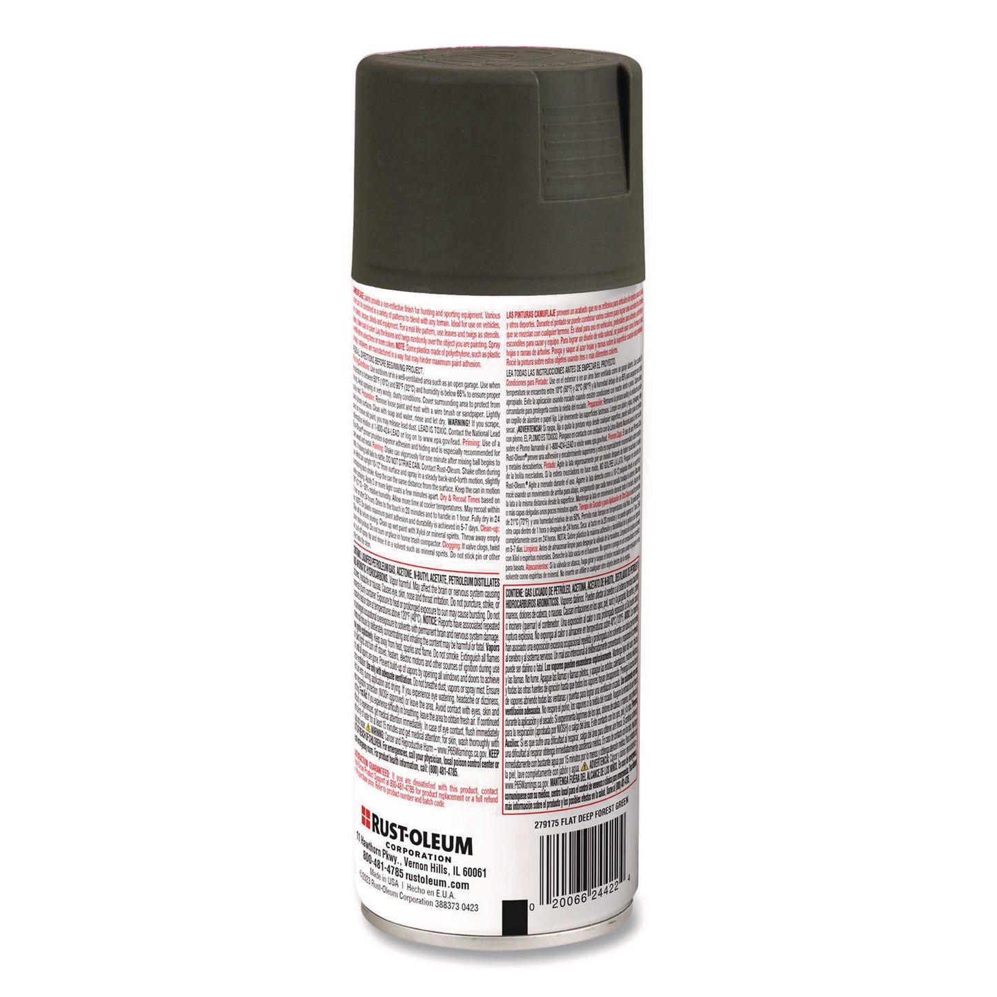 Camouflage Spray Paint, Flat Deep Forest Green, 12 oz Aerosol Can