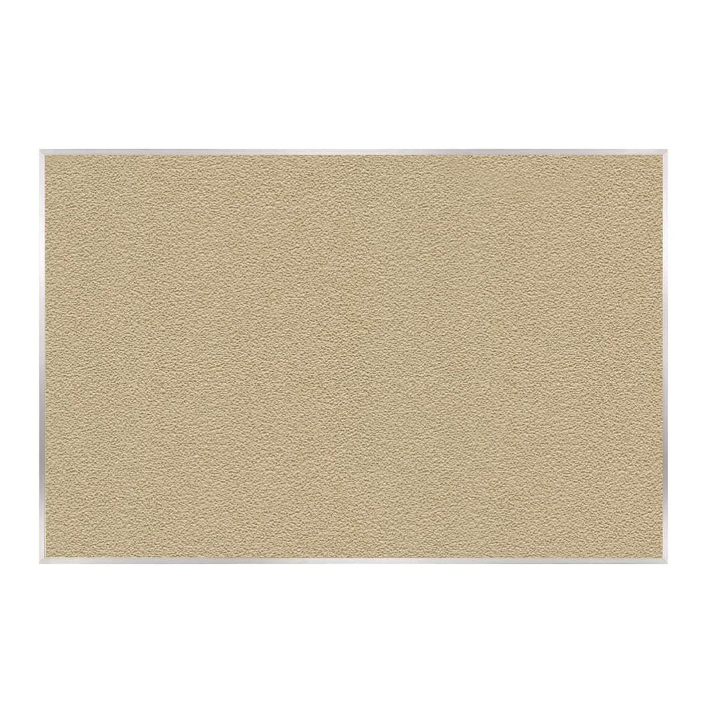 Vinyl Bulletin Board with Aluminum Frame, 87.91" x 48.5", Caramel Surface, Satin Aluminum Frame