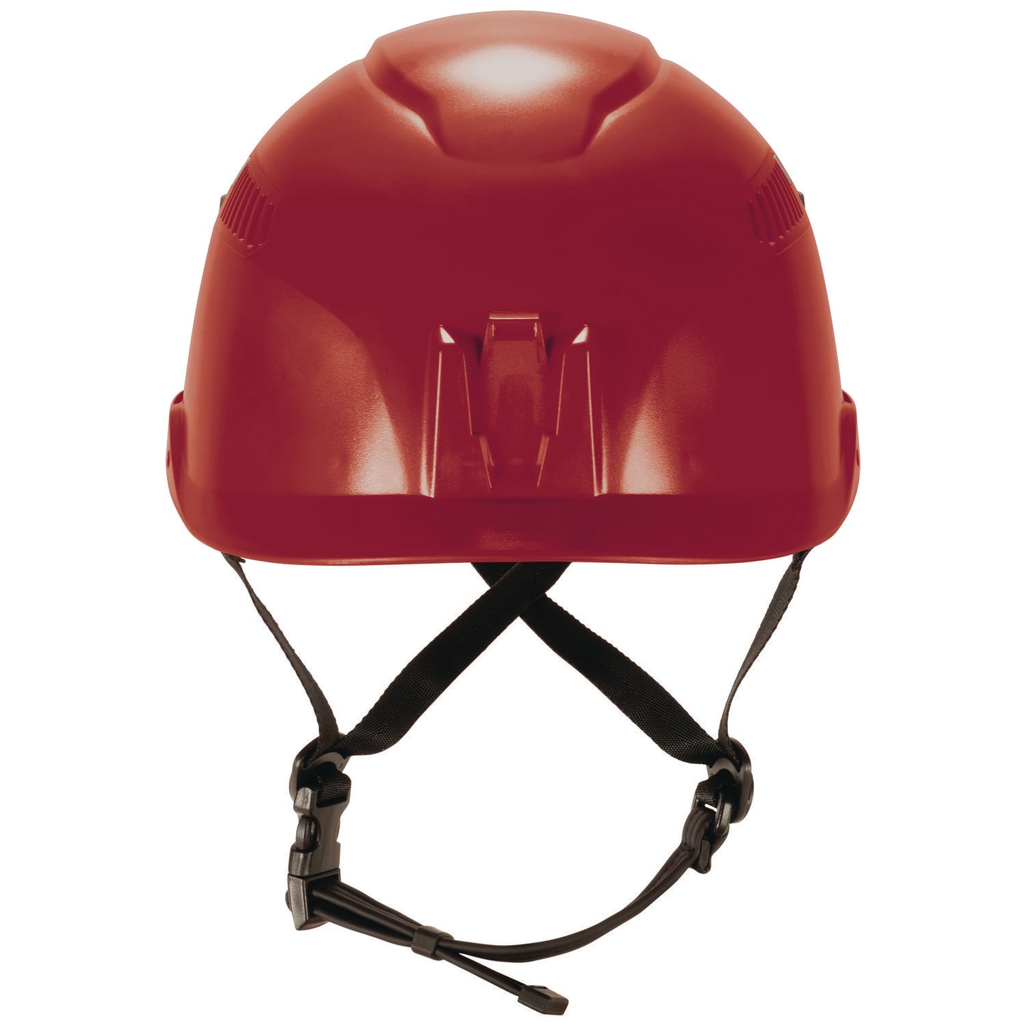 Skullerz 8977 Class C Safety Helmet with Adjustable Venting, Brimless, 6-Point Ratchet, One Size Fits Most (6.5 to 8), Red