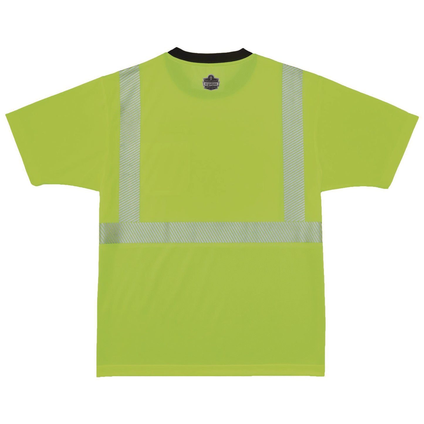 GloWear 8280BK Class 2 Performance T-Shirt with Black Bottom, X-Large Long, Lime