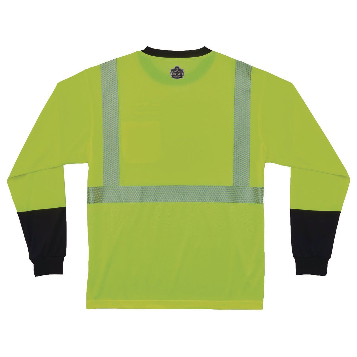 GloWear 8281BK Class 2 Long Sleeve Shirt with Black Bottom, 10X-Large Long, Lime