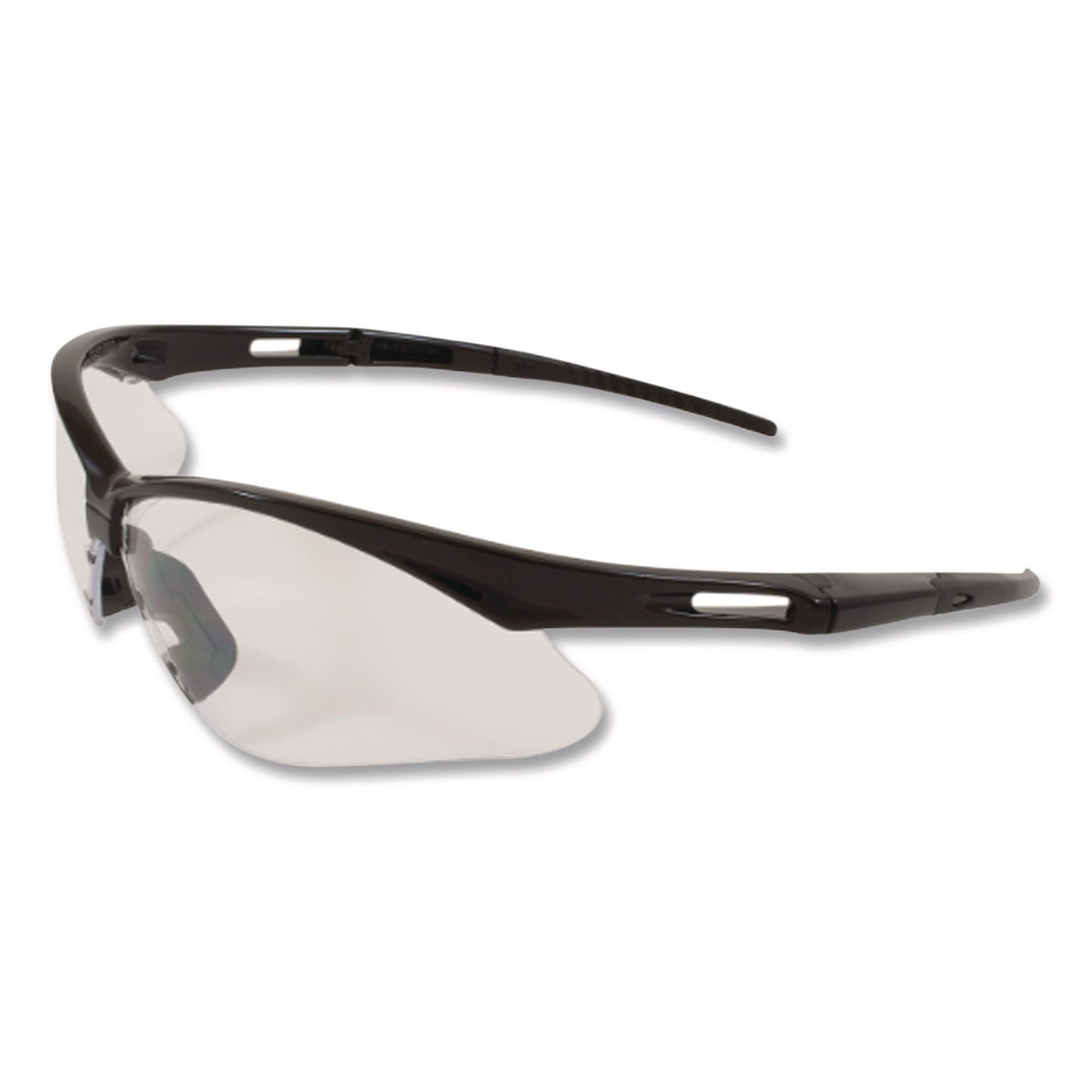 Anser Optical Safety Glasses, Black Half Frame, Clear Dual Anti-Fog Lens