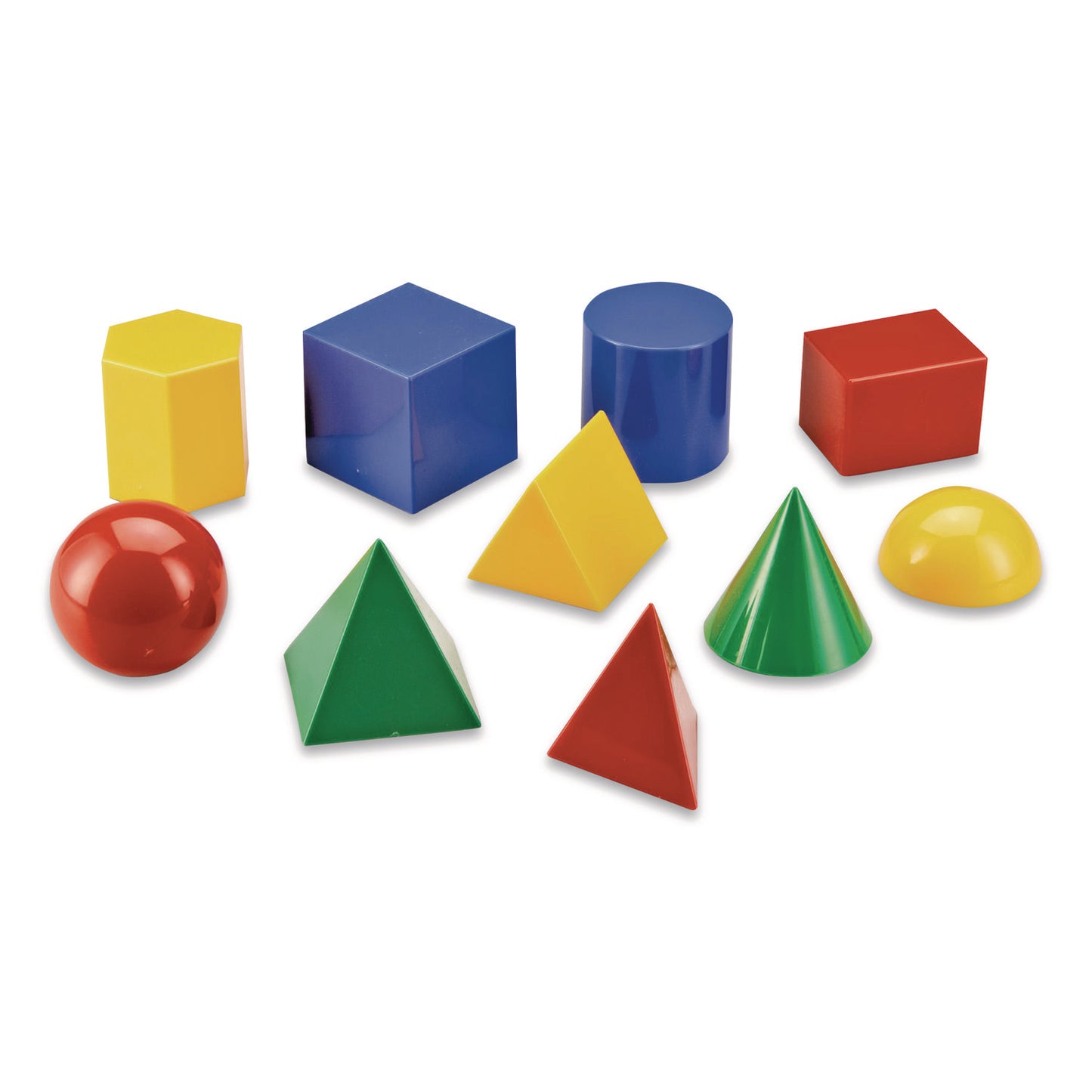Large Geometric Shapes, Grades K to 5, 10 Pieces