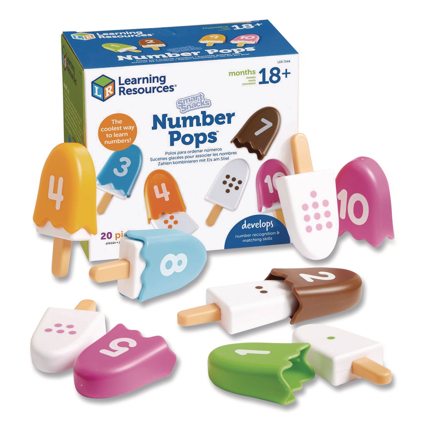 Smart Snacks Number Pops, Pre-K, 20 Pieces