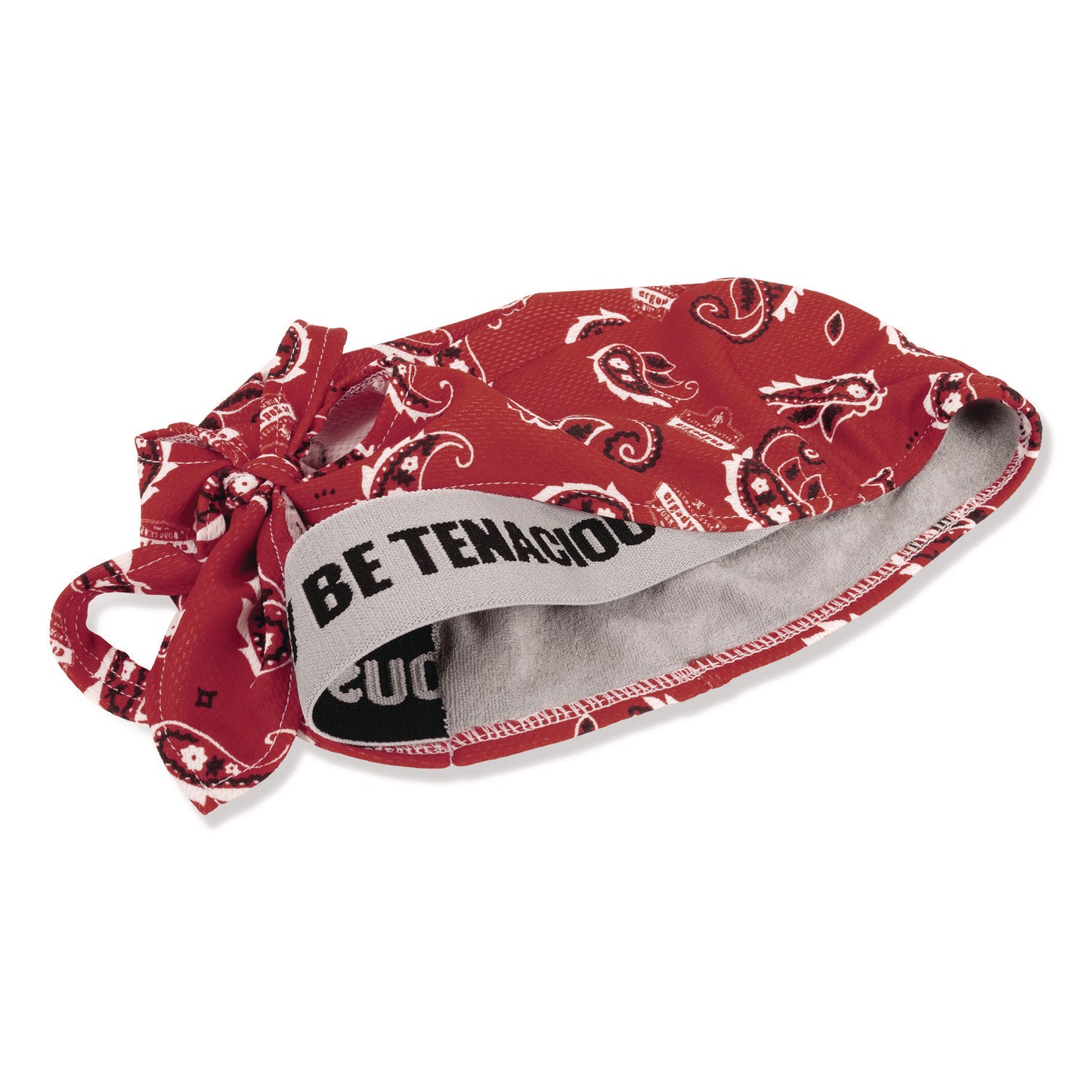 Chill-Its 6615 High-Performance Bandana Doo Rag with Terry Cloth Sweatband, One Size Fits Most, Red Western