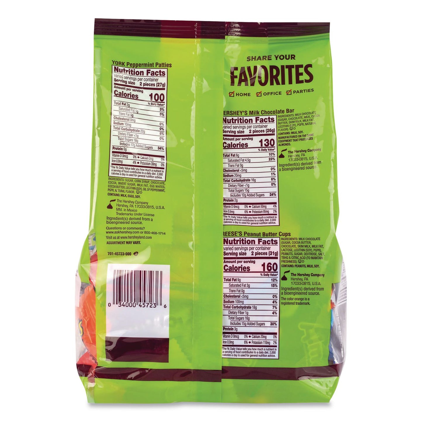 Candy Snack Size Party Pack, 30.22 oz Bag, 58 Individually Wrapped Pieces