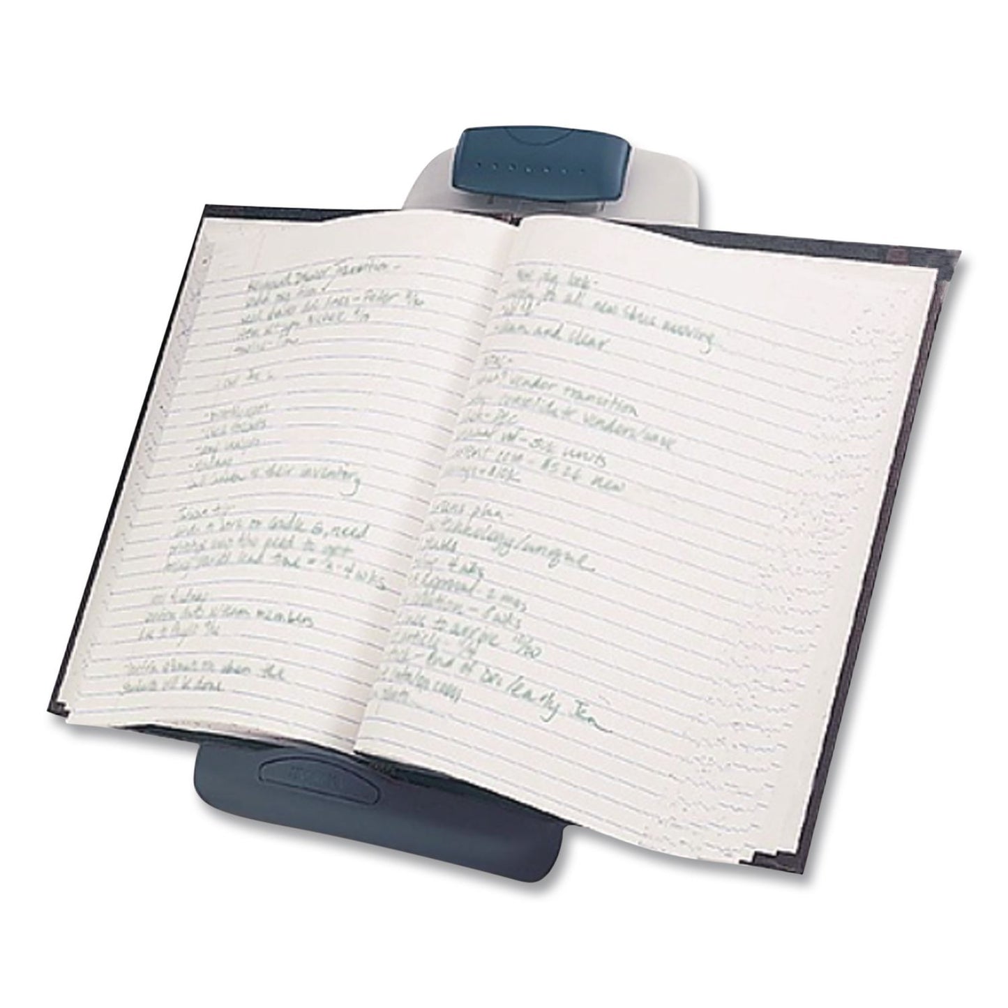 InSight Adjustable Book/Copyholder, Holds Up to 50 Legal Size Sheets, Metal, Midnight Blue/Gray