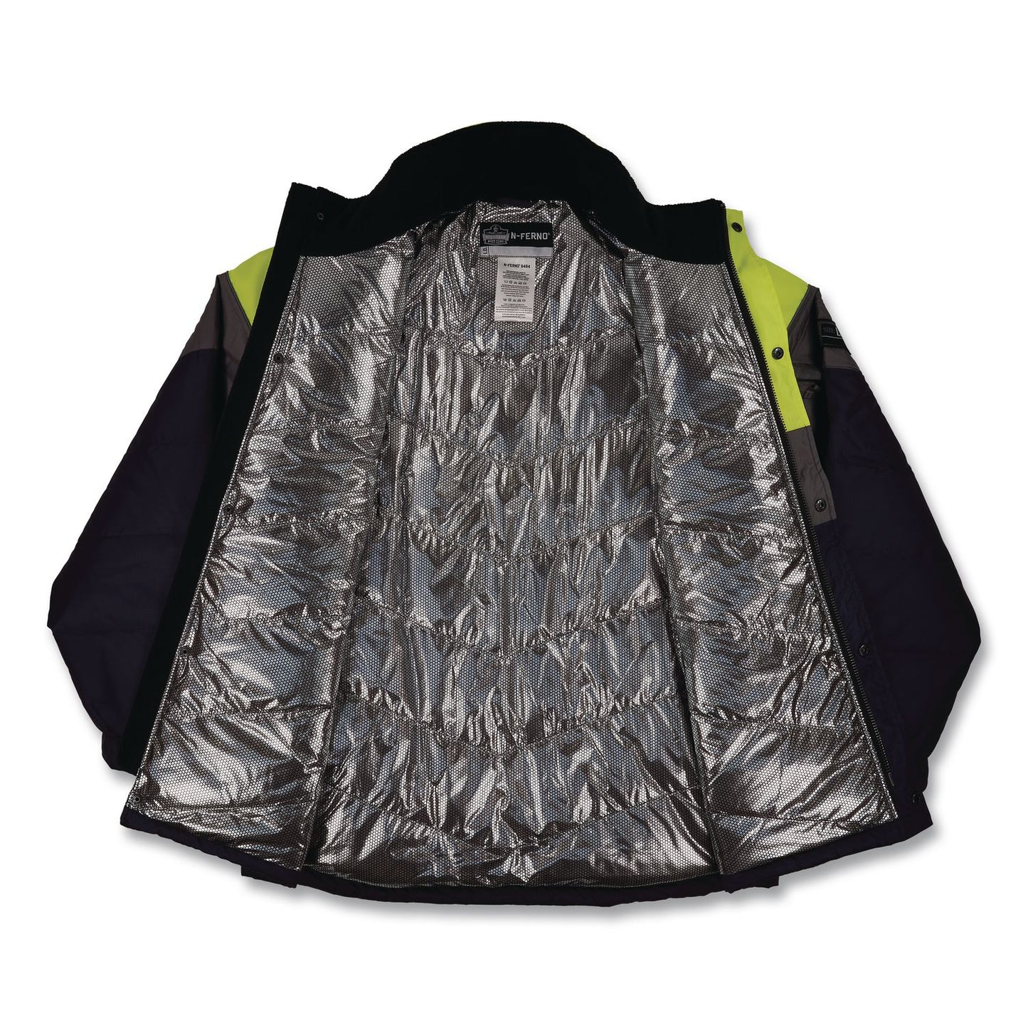 N-Ferno 6464 Insulated Freezer Jacket with AmpliFIRE Heat Reflective Lining, Large, Navy