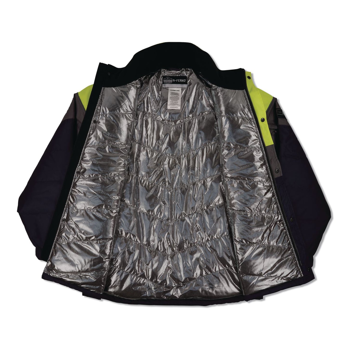 N-Ferno 6464 Insulated Freezer Jacket with AmpliFIRE Heat Reflective Lining, 4X-Large, Navy