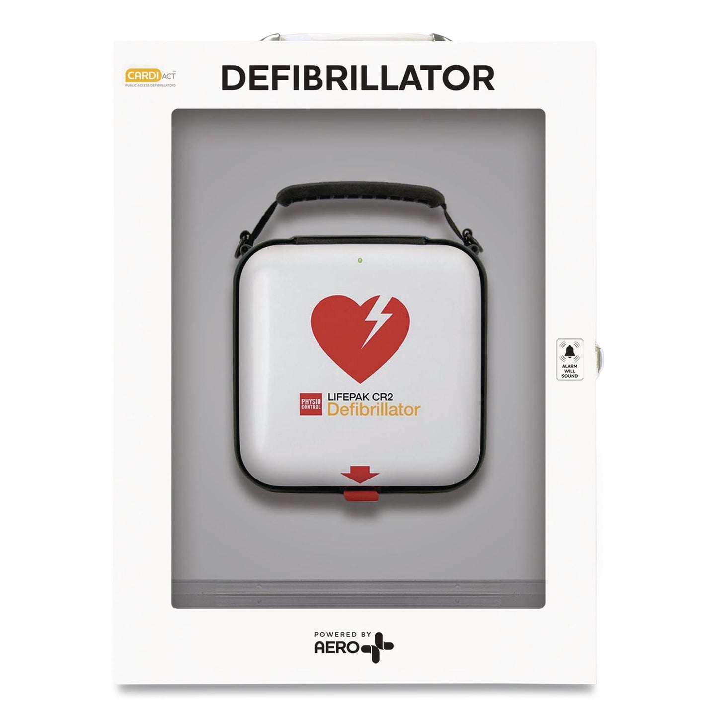 LIFEPAK CR2 Wi-Fi Alarmed Cabinet, Fully Automatic, English/Spanish, Handle