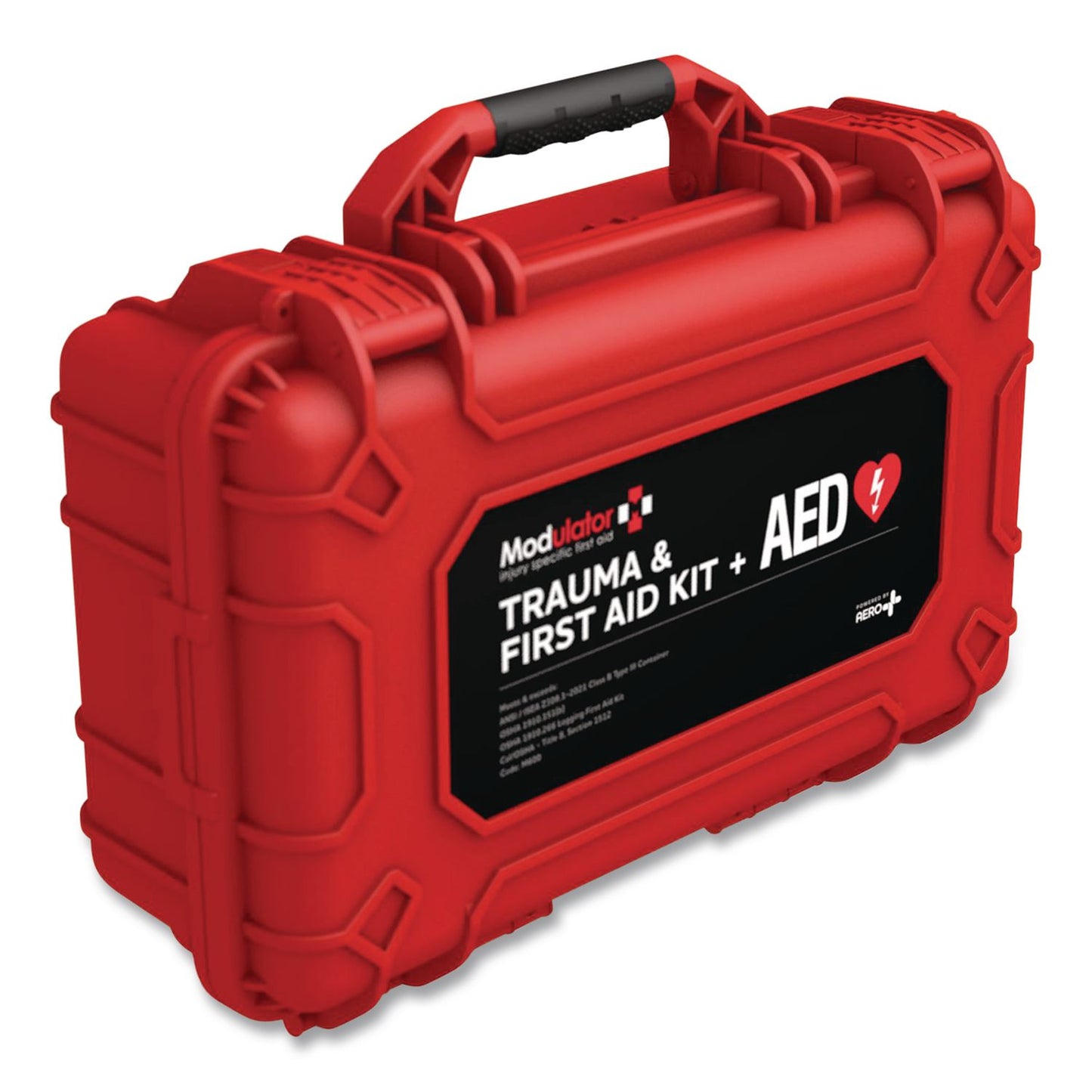 Trauma Kit with Heartsine 450P and Bleed Control - XL Rugged Hard Case, 296 Pieces