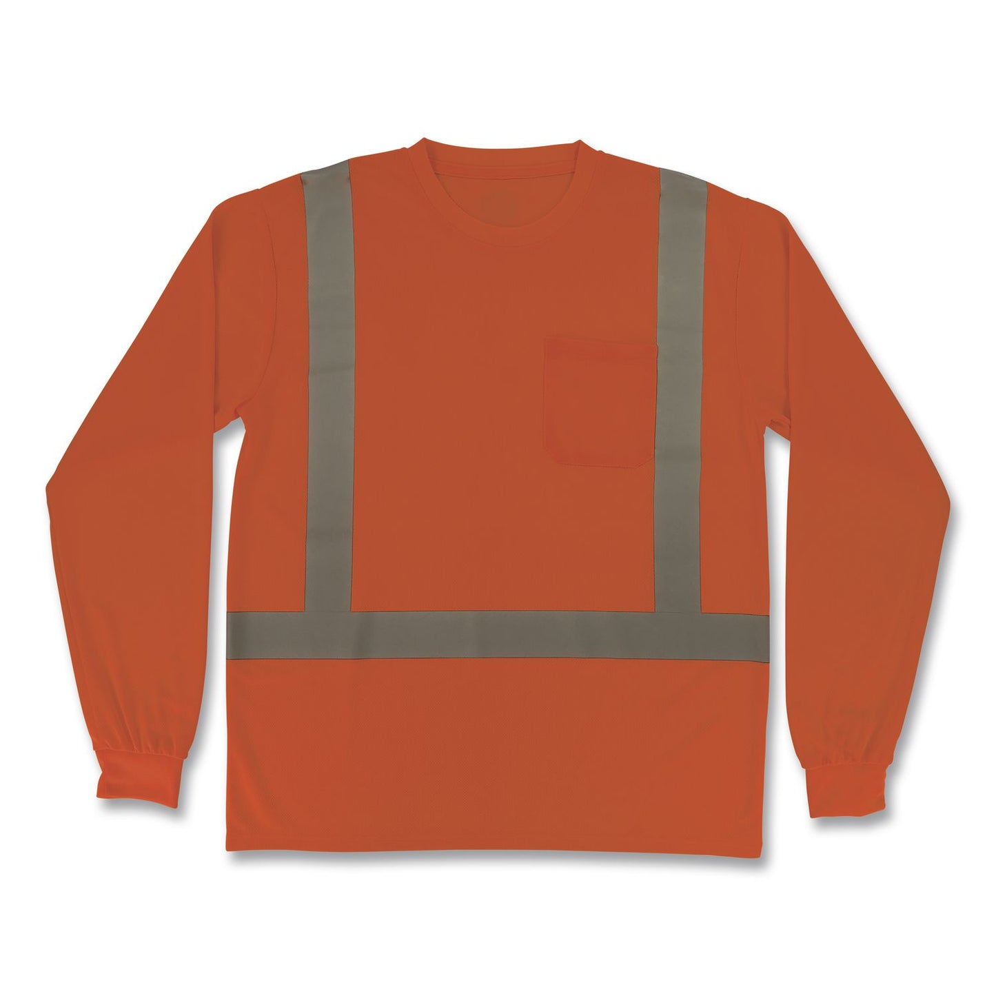 GloWear 8284 Class 2 Essential Hi-Vis Long Sleeve T-Shirt, 3X-Large, Orange