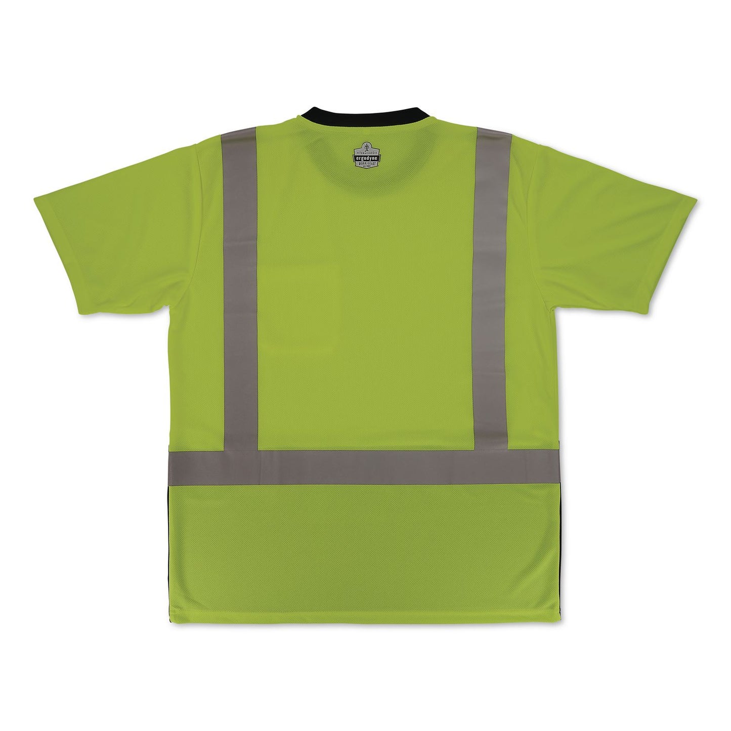 GloWear 8286BK Class 2 Essential Hi-Vis T-Shirt with Black Bottom, 5X-Large, Lime