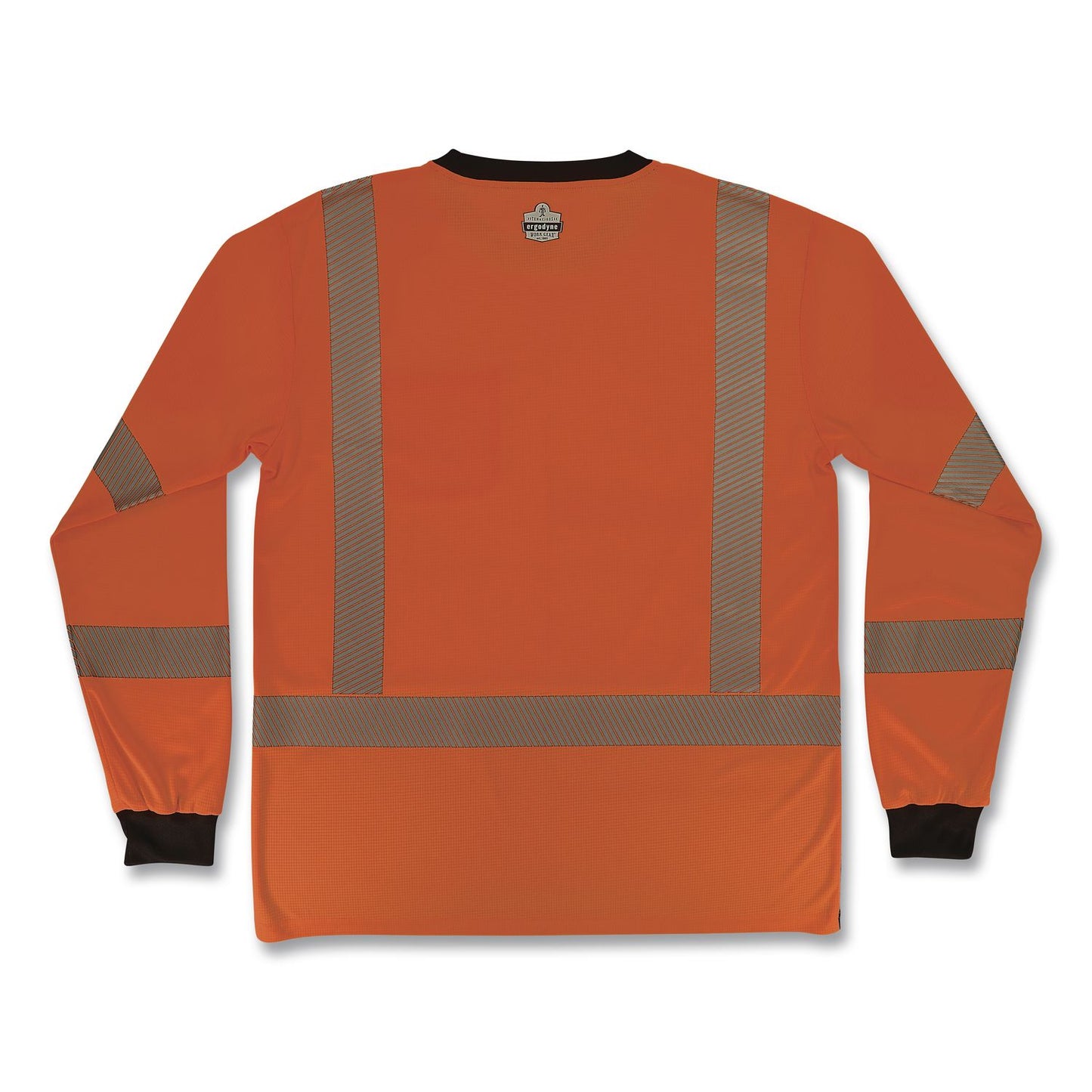 GloWear 8371BK Class 3 Performance Hi-Vis Long Sleeve T-Shirt with Black Bottom, 4X-Large, Orange