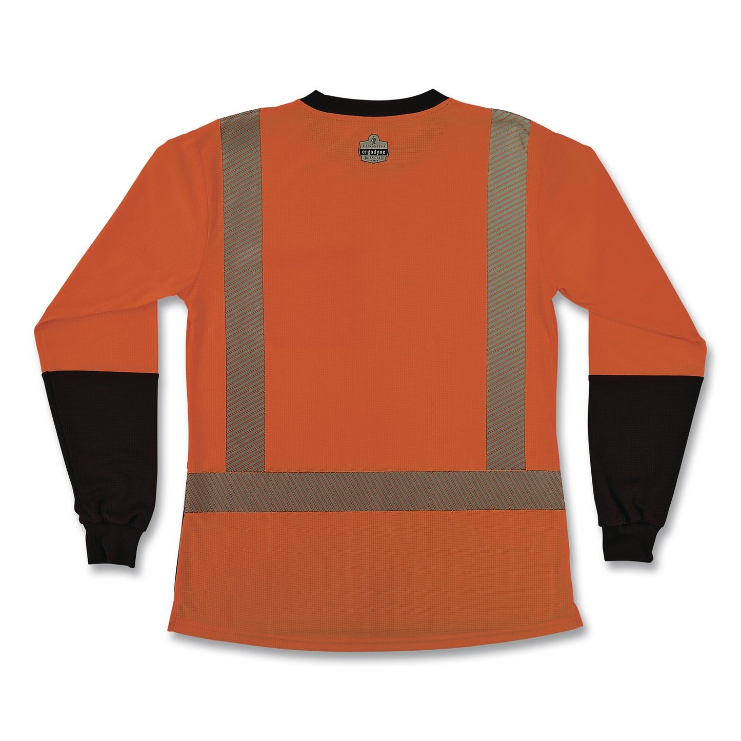 GloWear 8278BK Class 2 Women's Performance Hi-Vis Long Sleeve T-Shirt with Black Bottom, Large, Orange