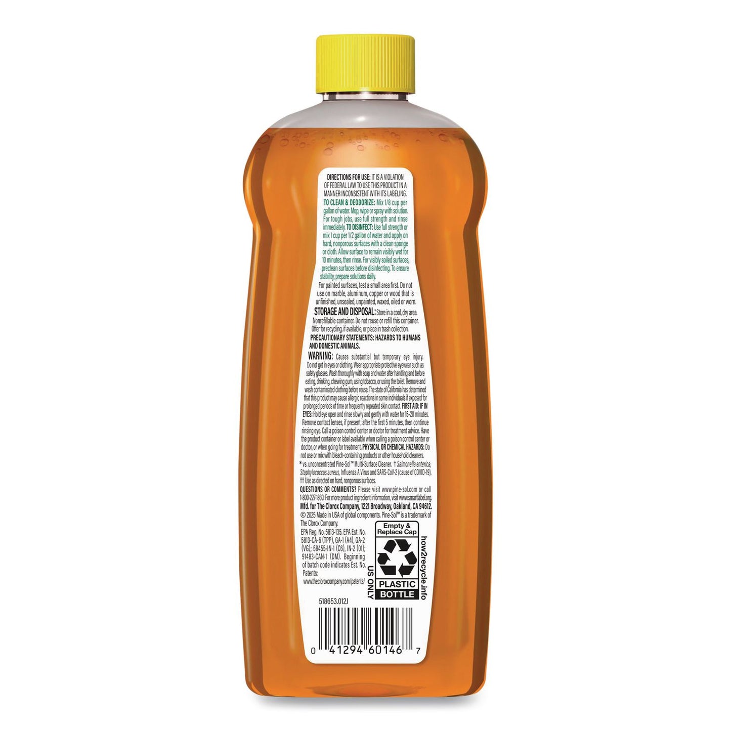 Multi-Surface Cleaner Disinfectant Concentrated, Pine Scent, 14 oz Bottle