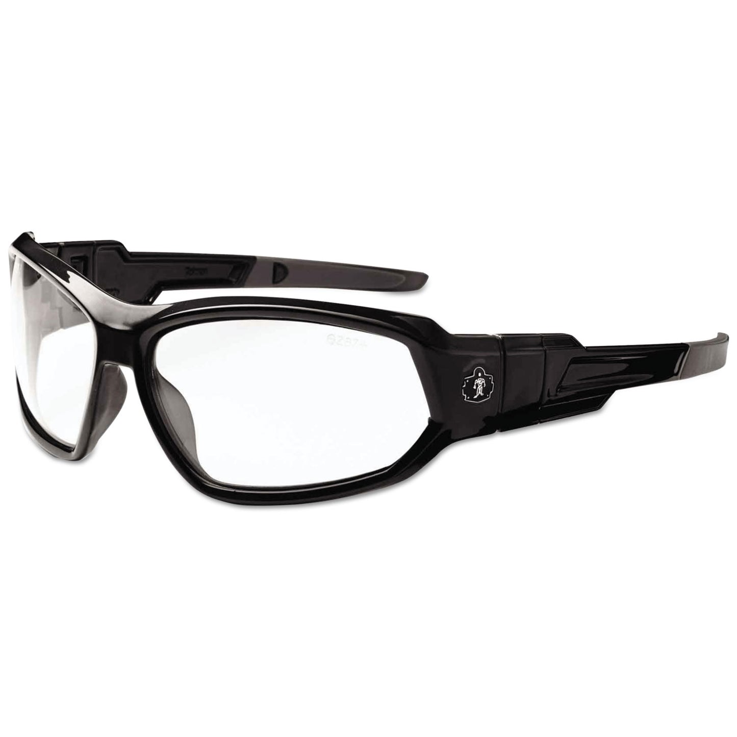 Skullerz Loki Safety Glasses/Goggles, Fog-Off Technology, Black Full Frame, Clear Dual Lens