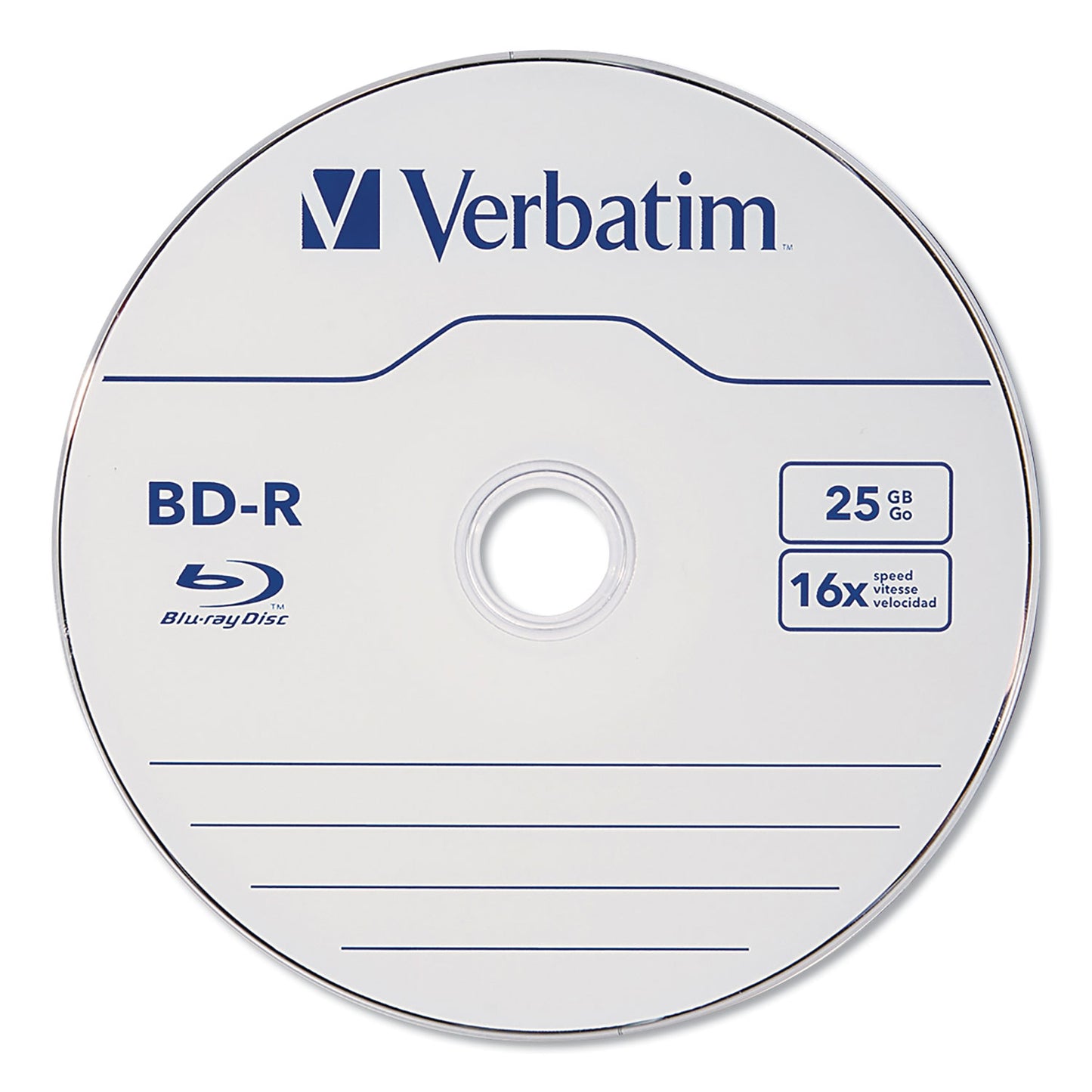 Bd-R Blu-Ray Disc, 25 Gb, 16x, White, 10/pack