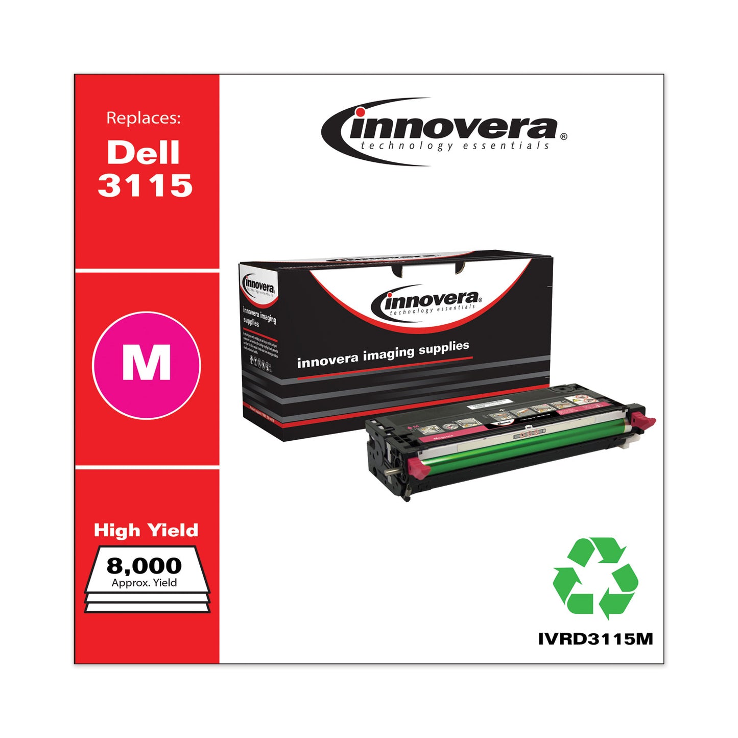Remanufactured Magenta High-Yield Toner, Replacement for 310-8399, 8,000 Page-Yield