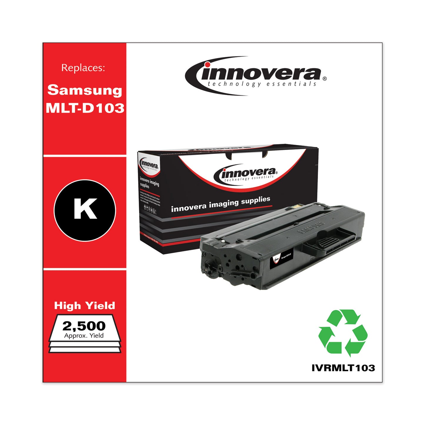 Remanufactured Black High-Yield Toner, Replacement for MLT-D103L, 2,500 Page-Yield