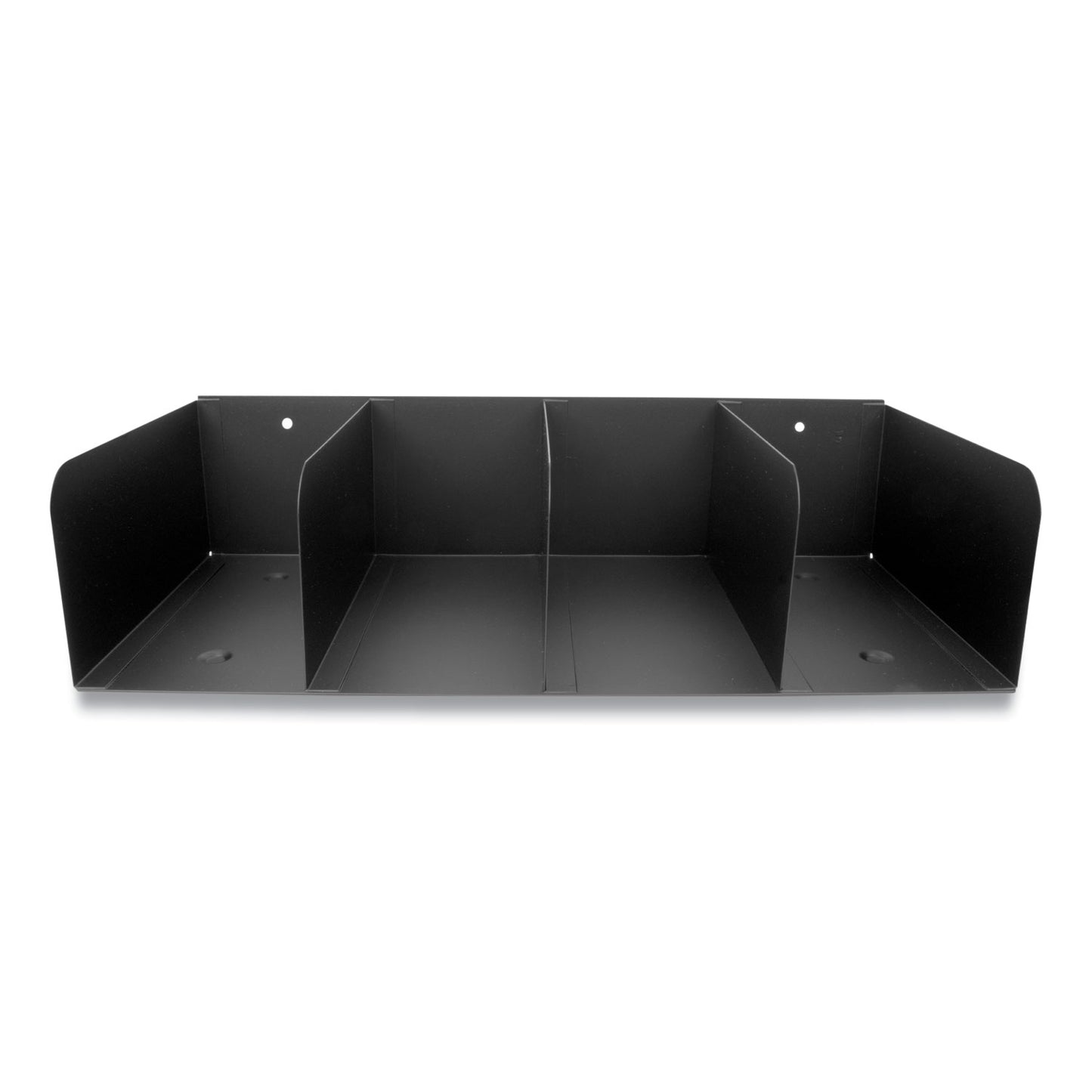 Cash Handling Organizer Bins, 4 Compartments, 16" x 8" x 4", Black