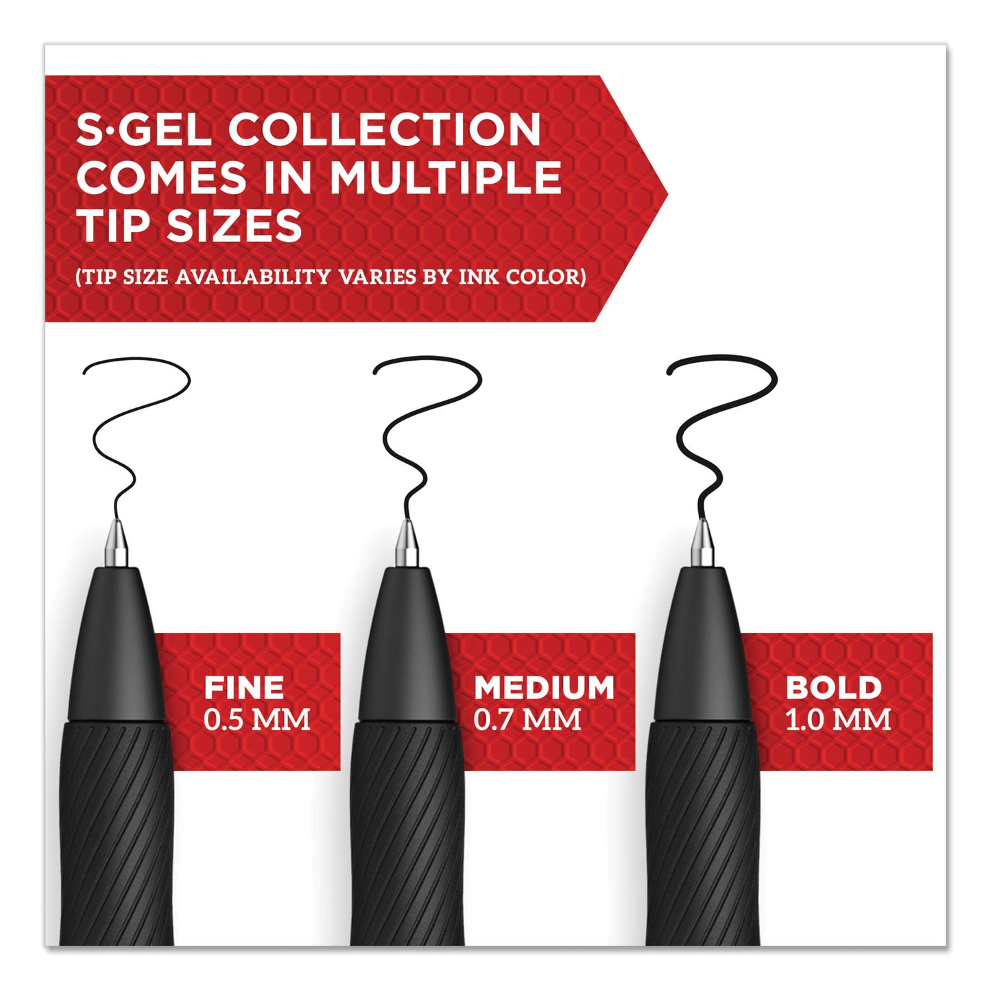 S-Gel High-Performance Gel Pen, Retractable, Medium 0.7 Mm, Blue Ink, Black Barrel, 36/pack