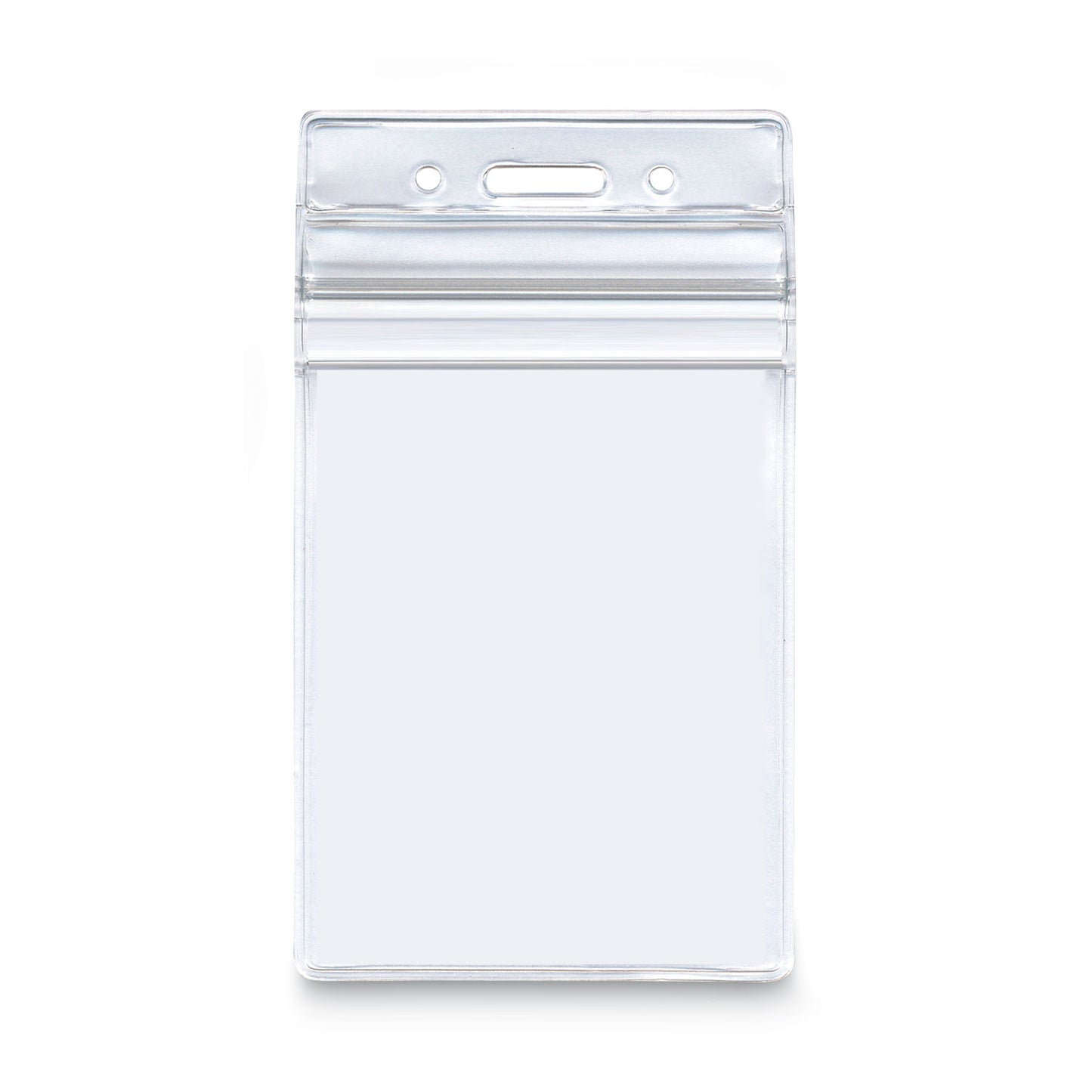 Resealable ID Badge Holders, Vertical Orientation, Transparent Frost 2.68" x 5" Holder, 2.38" x 3.75" Insert, 50/Pack