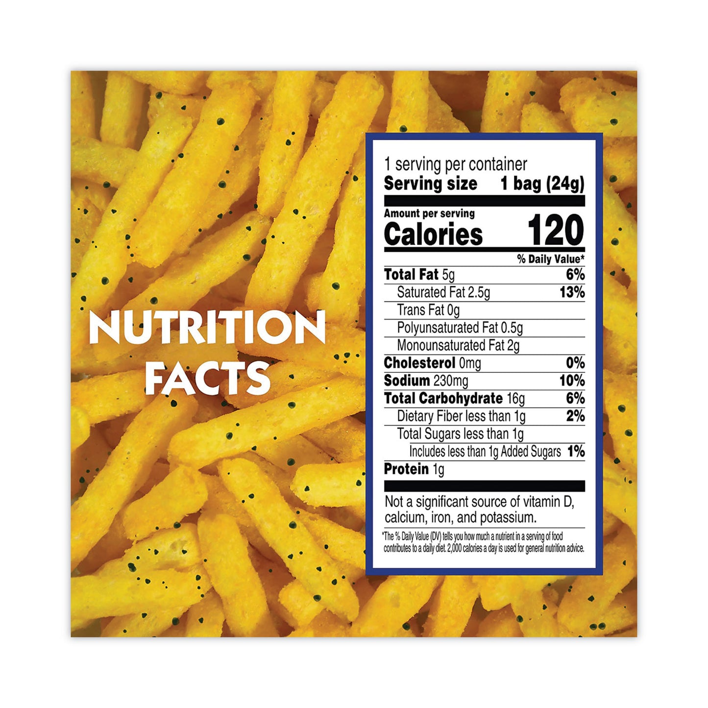 Cheddar Fries, 0.85 oz Bag, 72/Carton