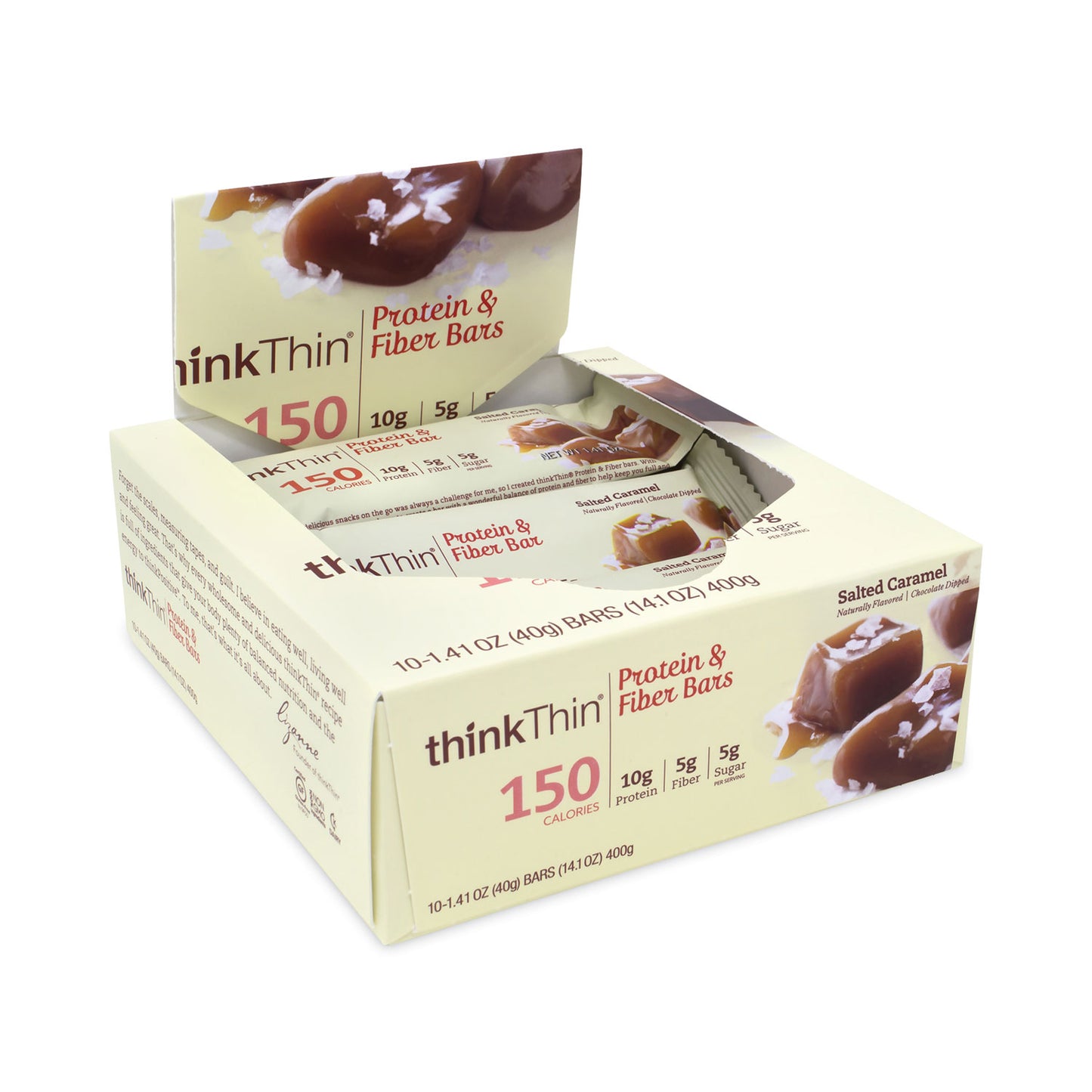 High Protein Bars, Salted Caramel, 1.41 oz Bar, 10 Bars/Carton
