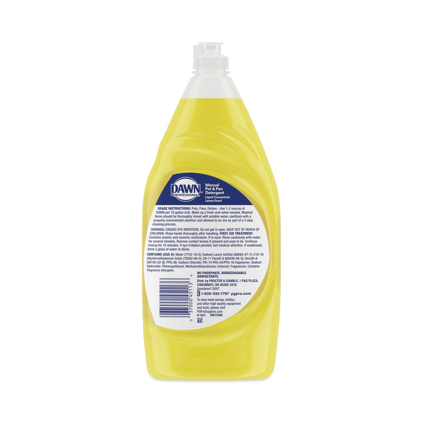 Manual Pot/Pan Dish Detergent, Lemon Scent, 38 oz Bottle