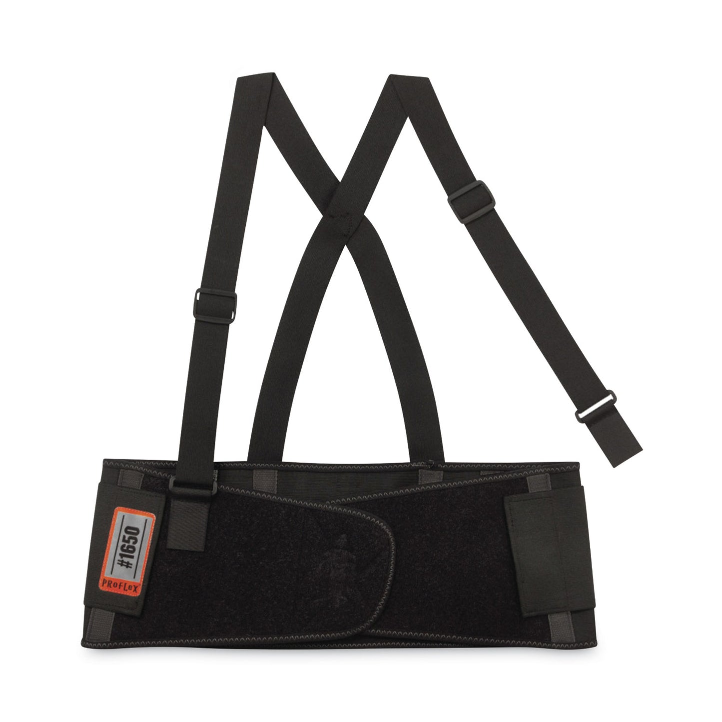 ProFlex 1650 Economy Elastic Back Support Brace, 4X-Large, 52" to 58" Waist, Black