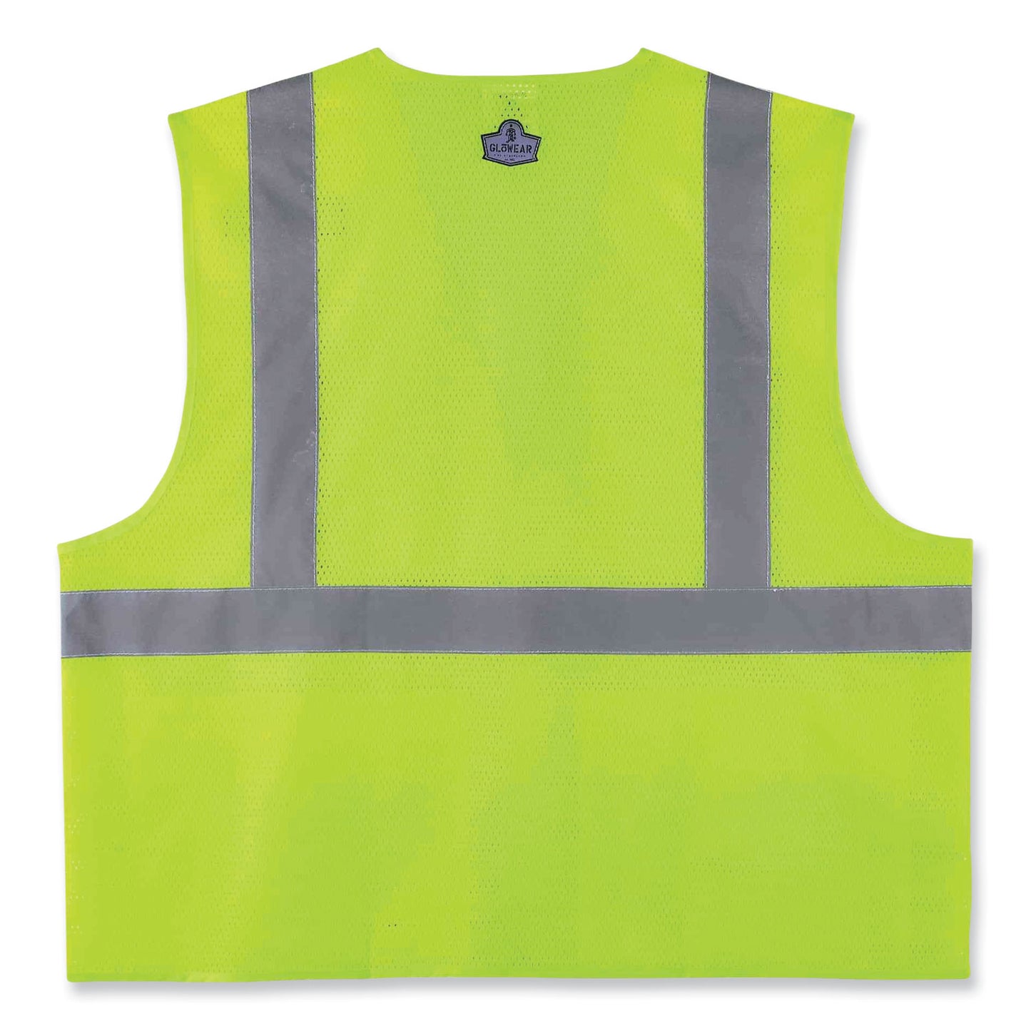 GloWear 8220HL Class 2 Standard Mesh Hook and Loop Vest, Polyester, 4X-Large/5X-Large, Lime