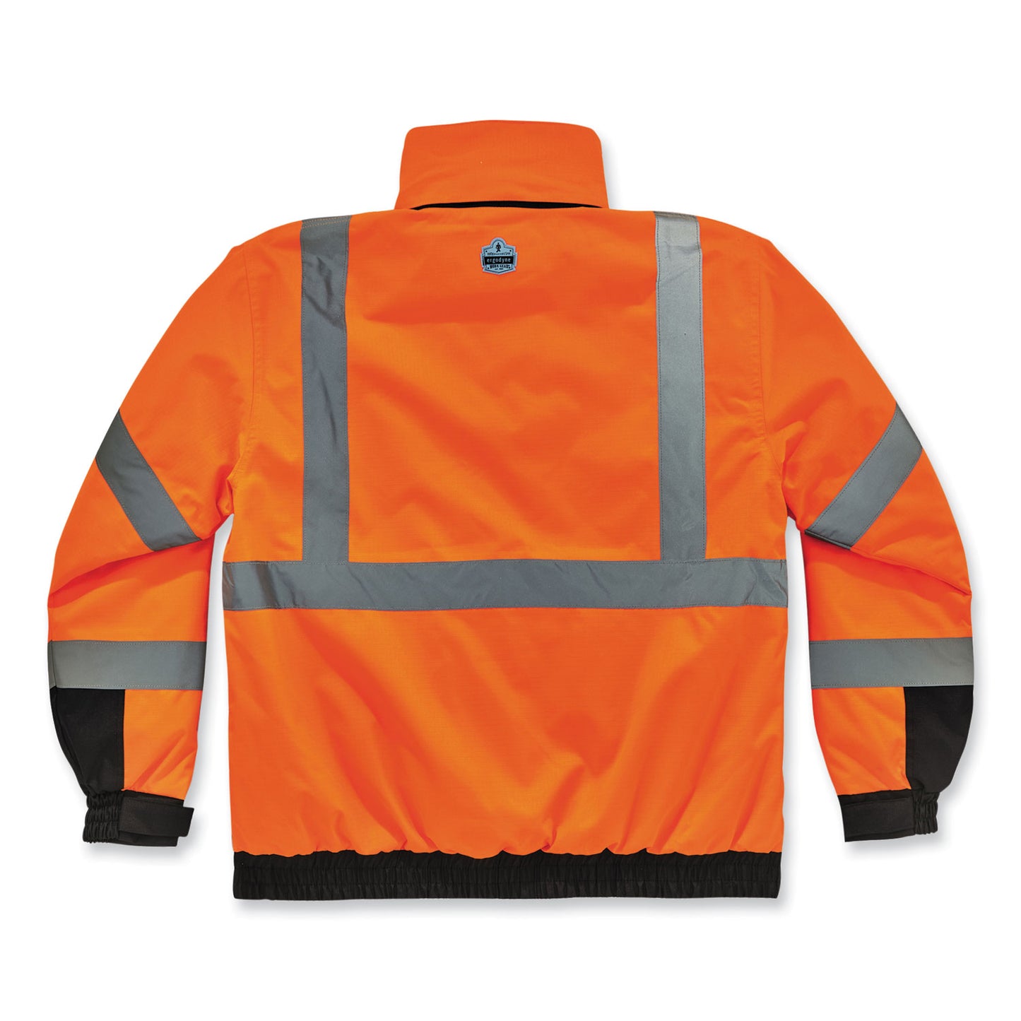 GloWear 8381 Class 3 Hi-Vis 4-in-1 Quilted Bomber Jacket, Orange, Small