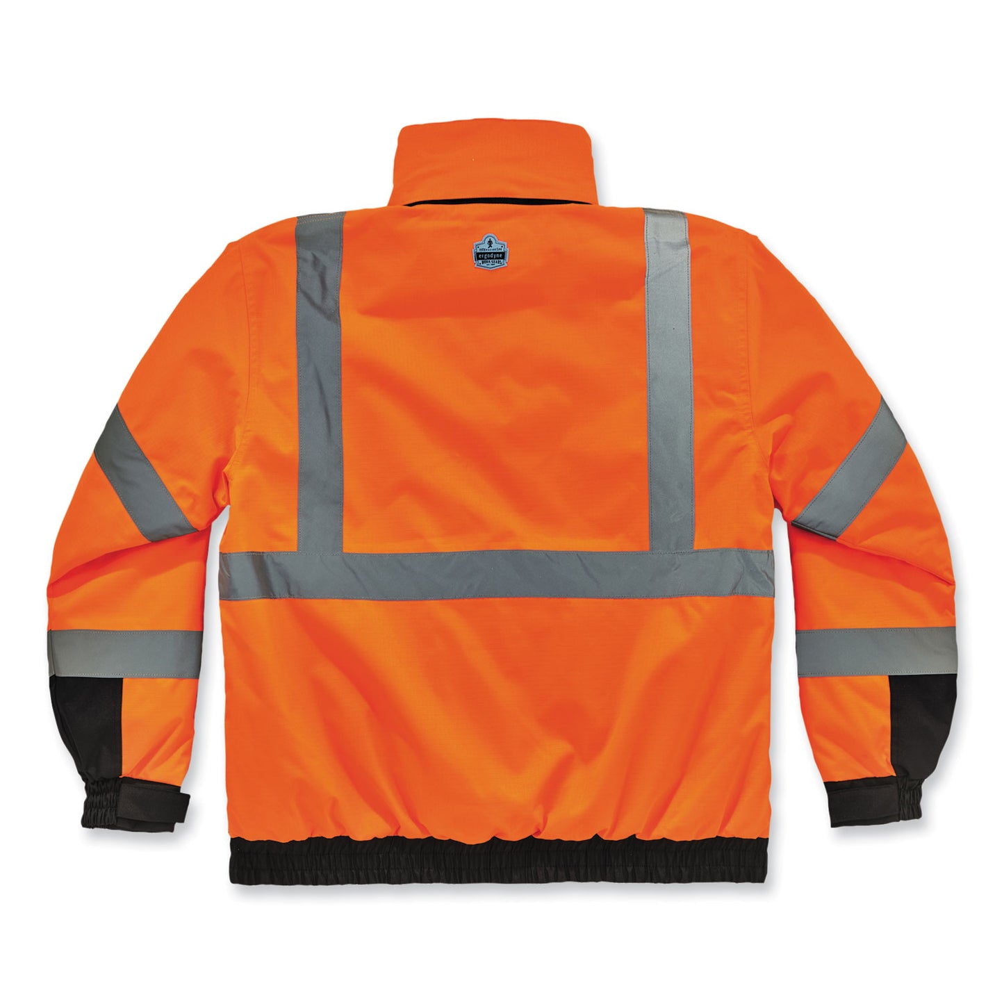 GloWear 8381 Class 3 Hi-Vis 4-in-1 Quilted Bomber Jacket, Orange, Medium
