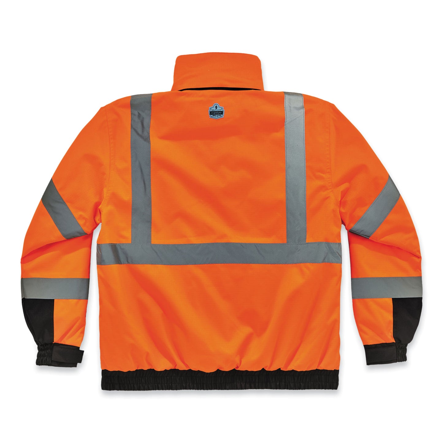 GloWear 8381 Class 3 Hi-Vis 4-in-1 Quilted Bomber Jacket, Orange, 5X-Large
