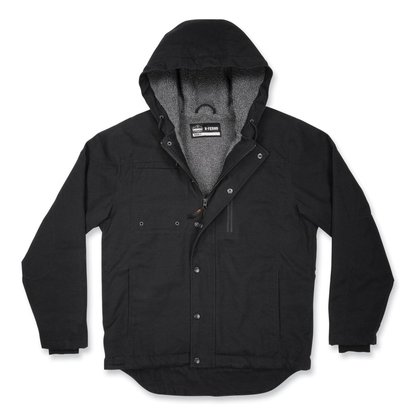 N-Ferno 6468 Duck Canvas Work Jacket, Medium, Black