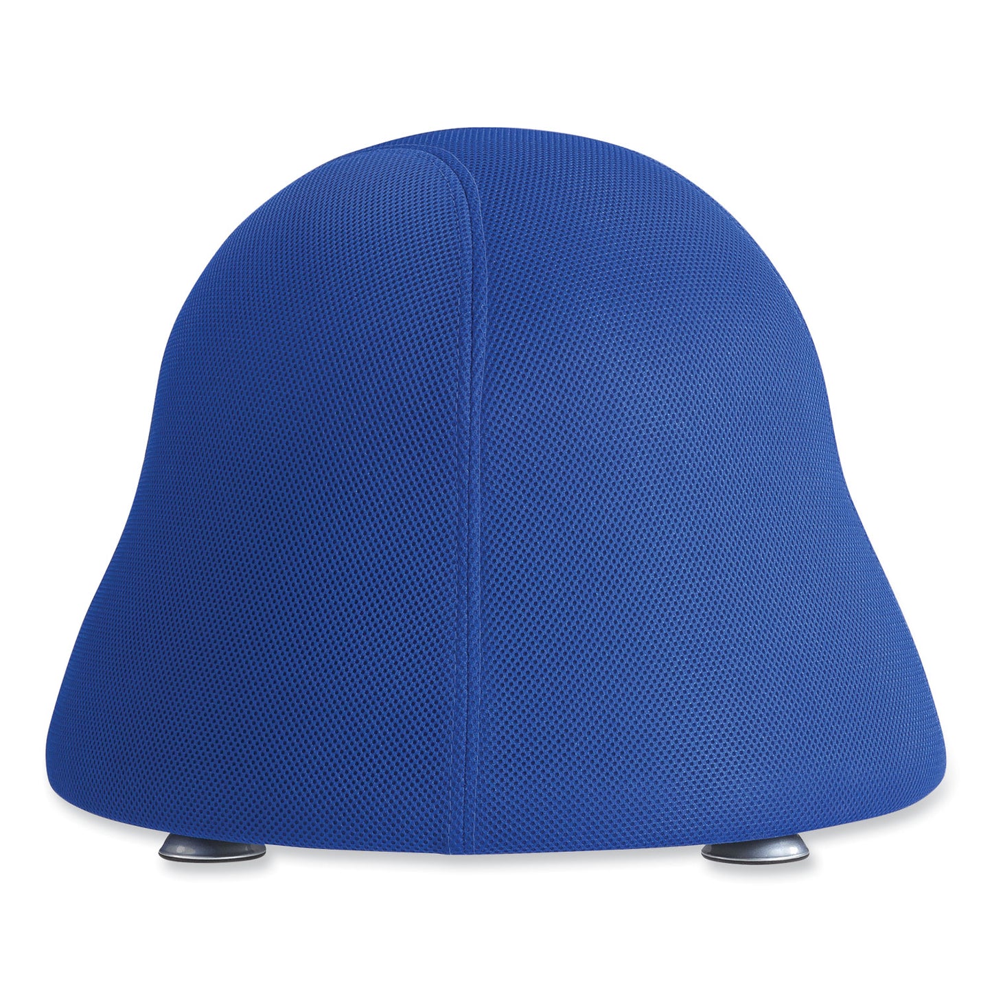 Runtz Ball Chair, Backless, Supports Up to 250 lb, Blue Fabric Seat, Silver Base
